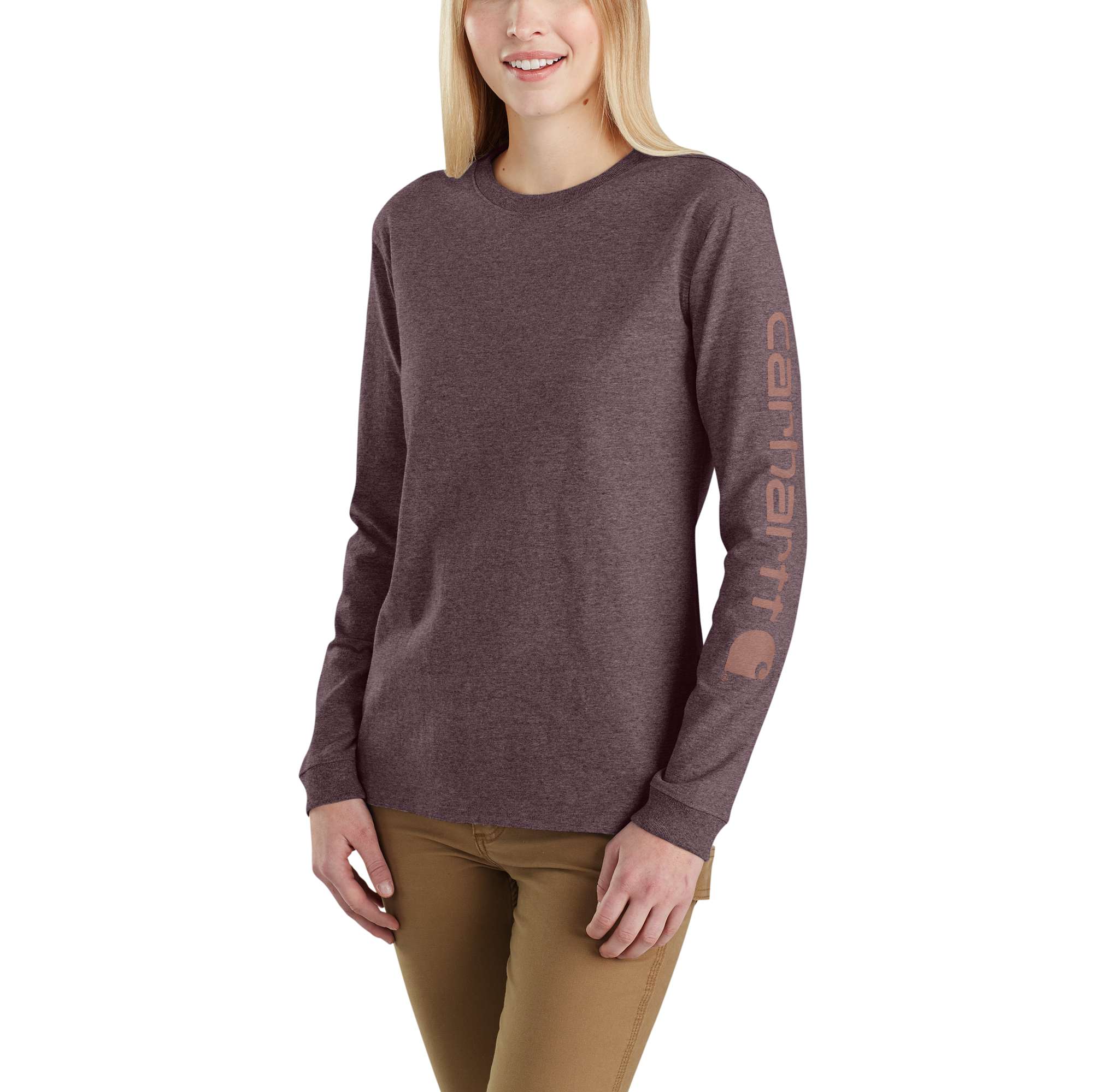 Carhartt Women's Jersey Long Sleeve T-shirt (Small) in the Tops & Shirts  department at