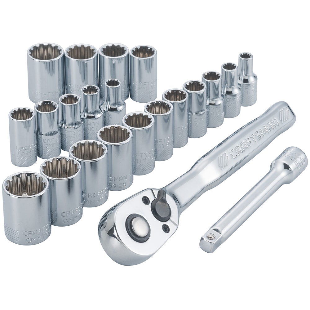 CRAFTSMAN 22-Piece 72-Tooth 1/4-in Drive Quick-release Standard Ratchet Set  in the Ratchets & Ratchet Sets department at Lowes.com