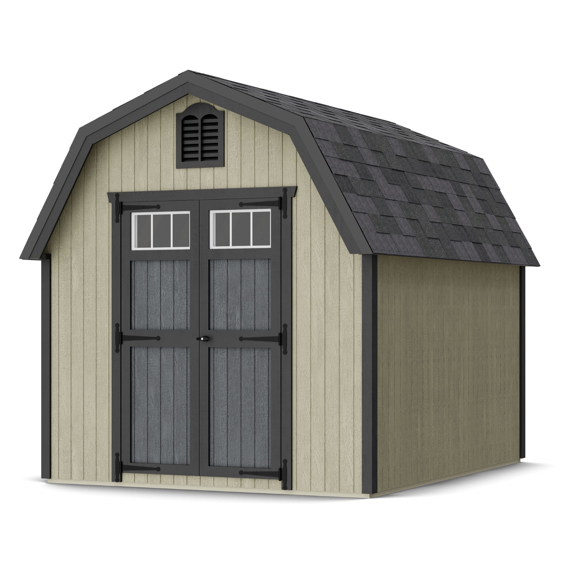 Little Cottage Co 8X10 GCGS-PC-FK Colonial Greenfield 8-ft x 10-ft Gambrel Style Wood Outdoor Storage Shed with 2 Doors