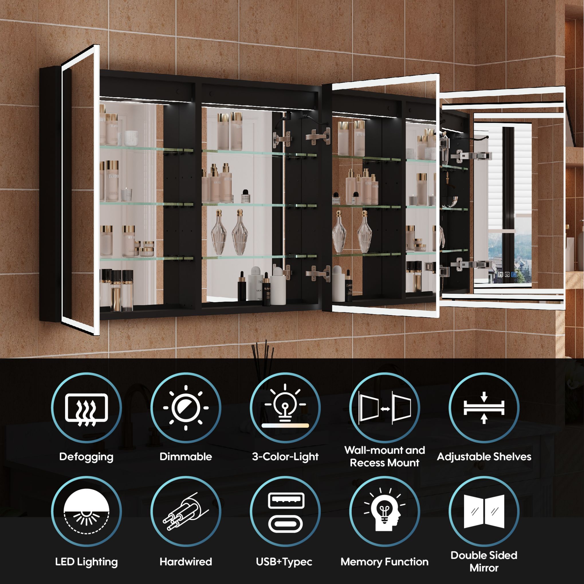WELLFOR W12MCL6030 Bathroom-Medicine-Cabinets - View #2