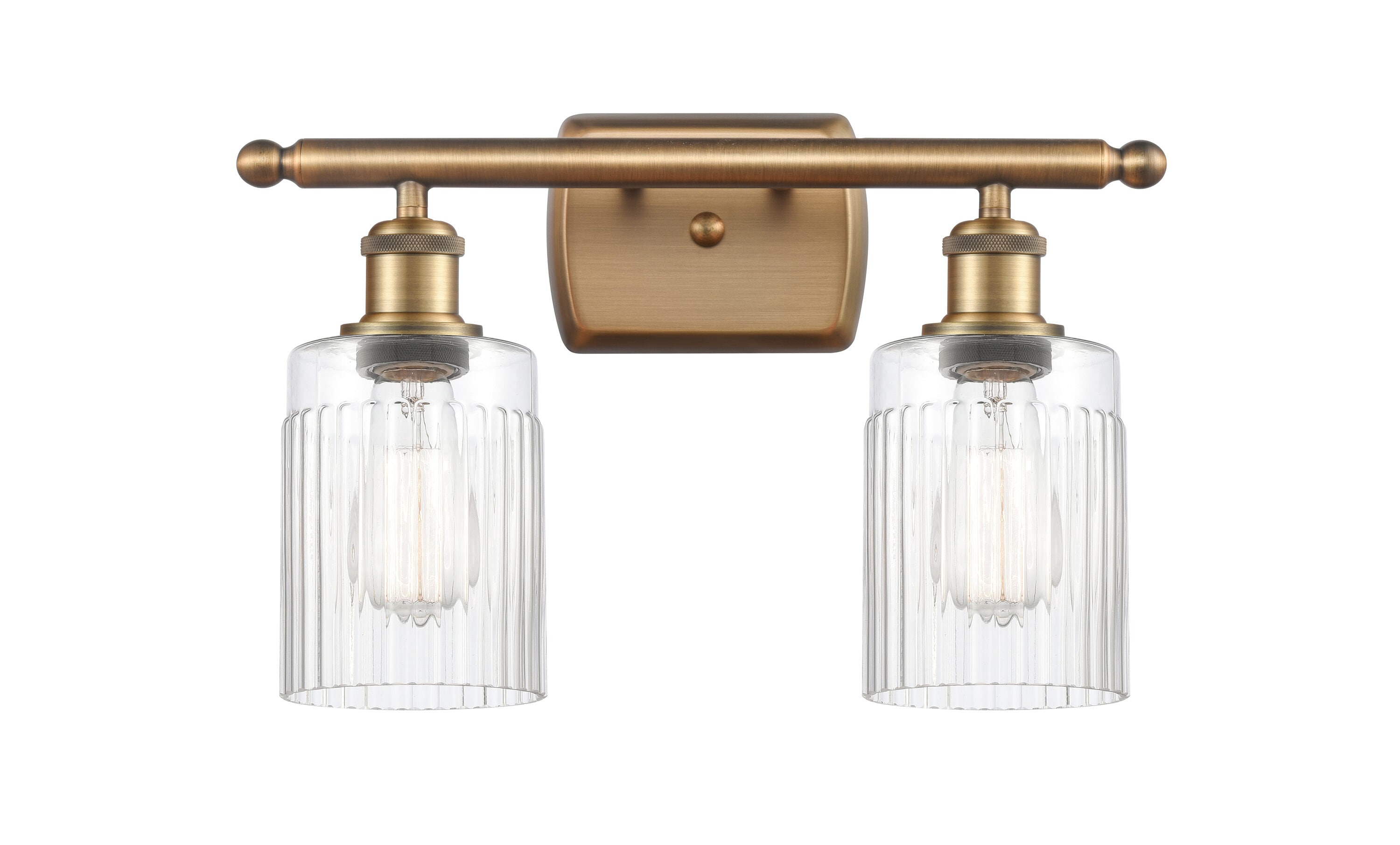 Innovations Lighting 516-2W-BB-G342 Hadley 16-in 2 -Light Brushed Brass Vintage Vanity light