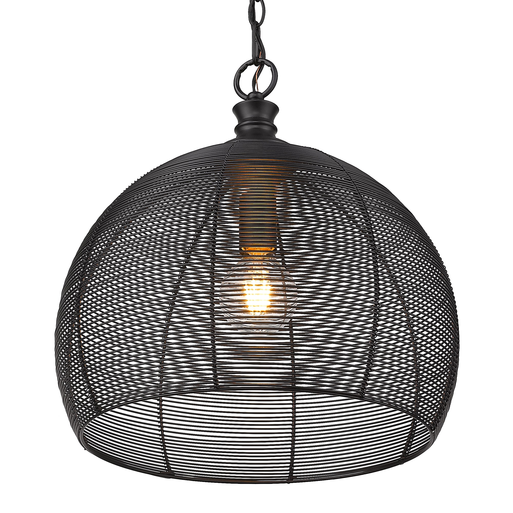 Golden Lighting 6802-M BLK Pendant-Lights - View #3