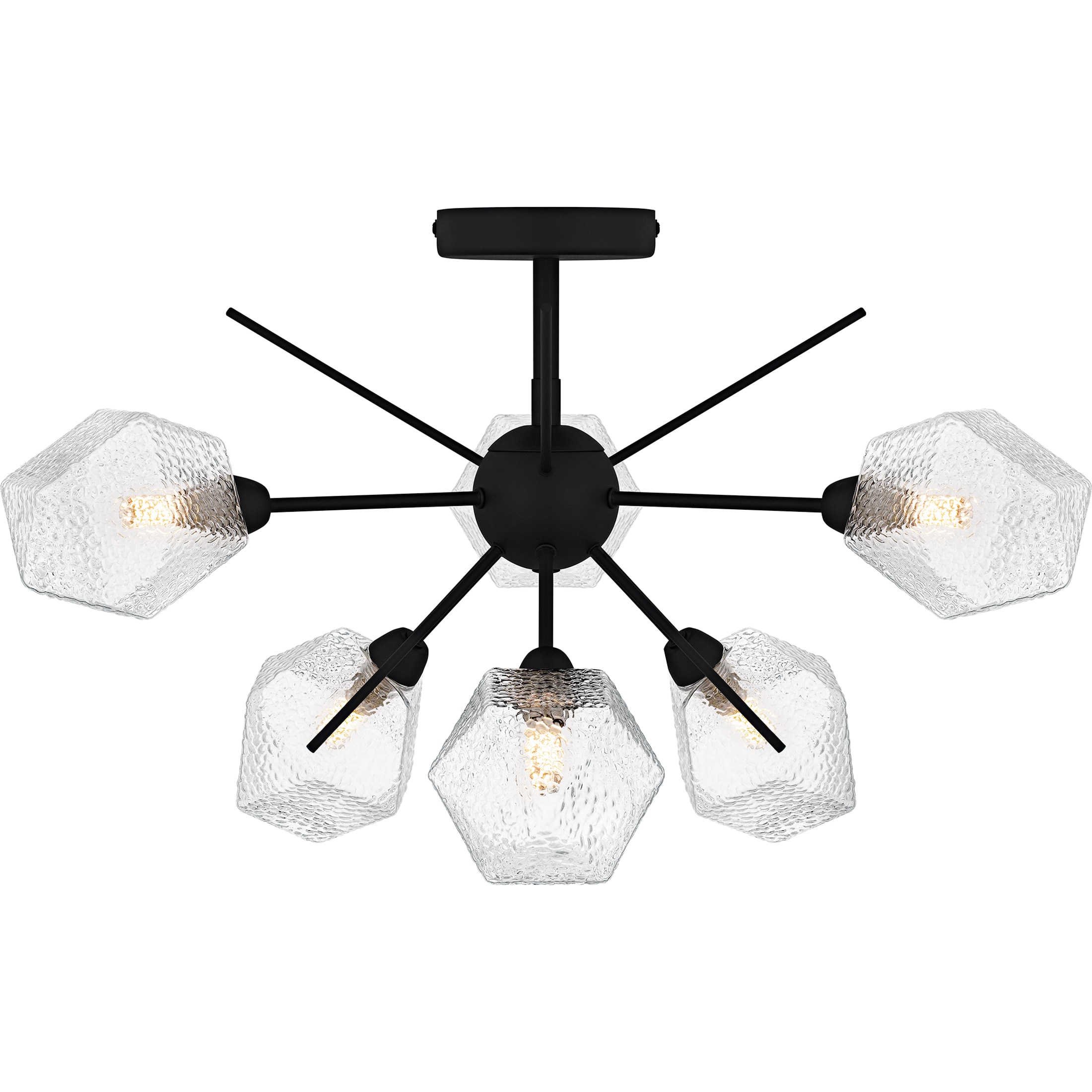 Quoizel PCSVD1724EK Salvador 6 -Light 24-in Black Semi Flush Mount Light