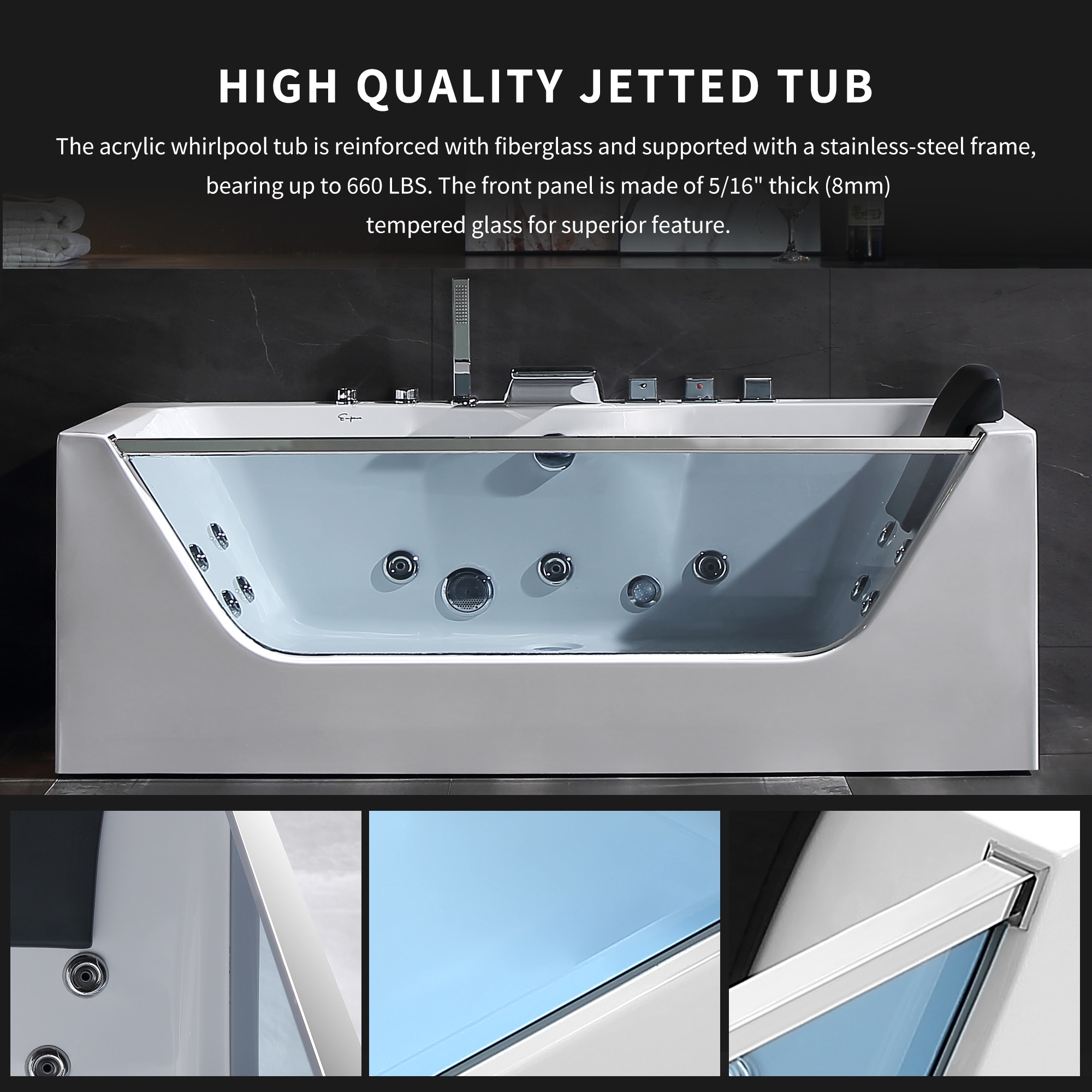 Empava EPV-67JT408LED bathtubs - View #2