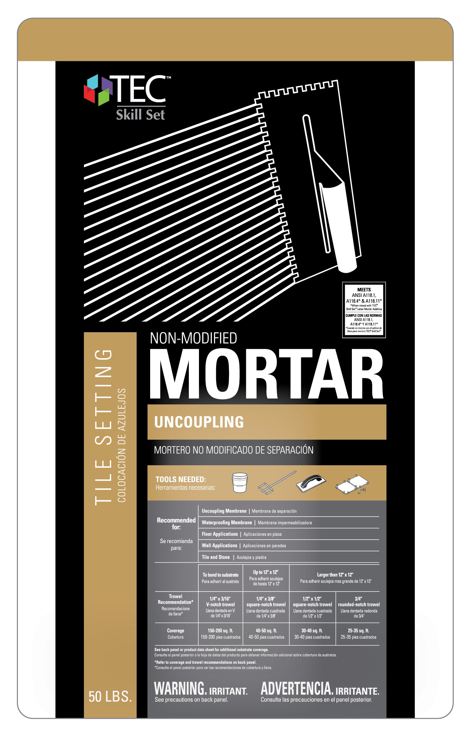 TEC 7107703125 White Thinset Mortar Tile Mortar (50-lb)