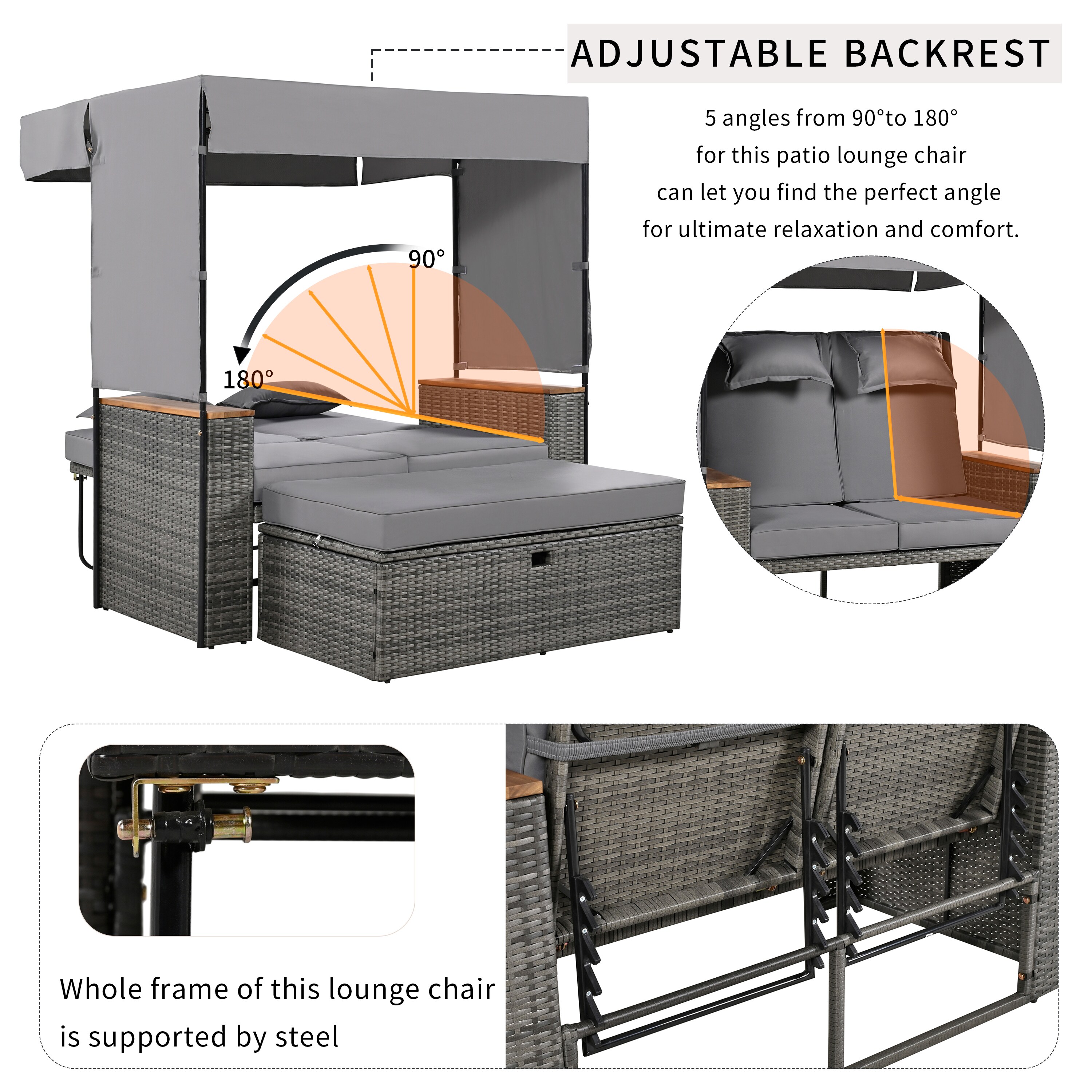 Nestfair FETM00023E Patio-Sofas-Daybeds - View #8