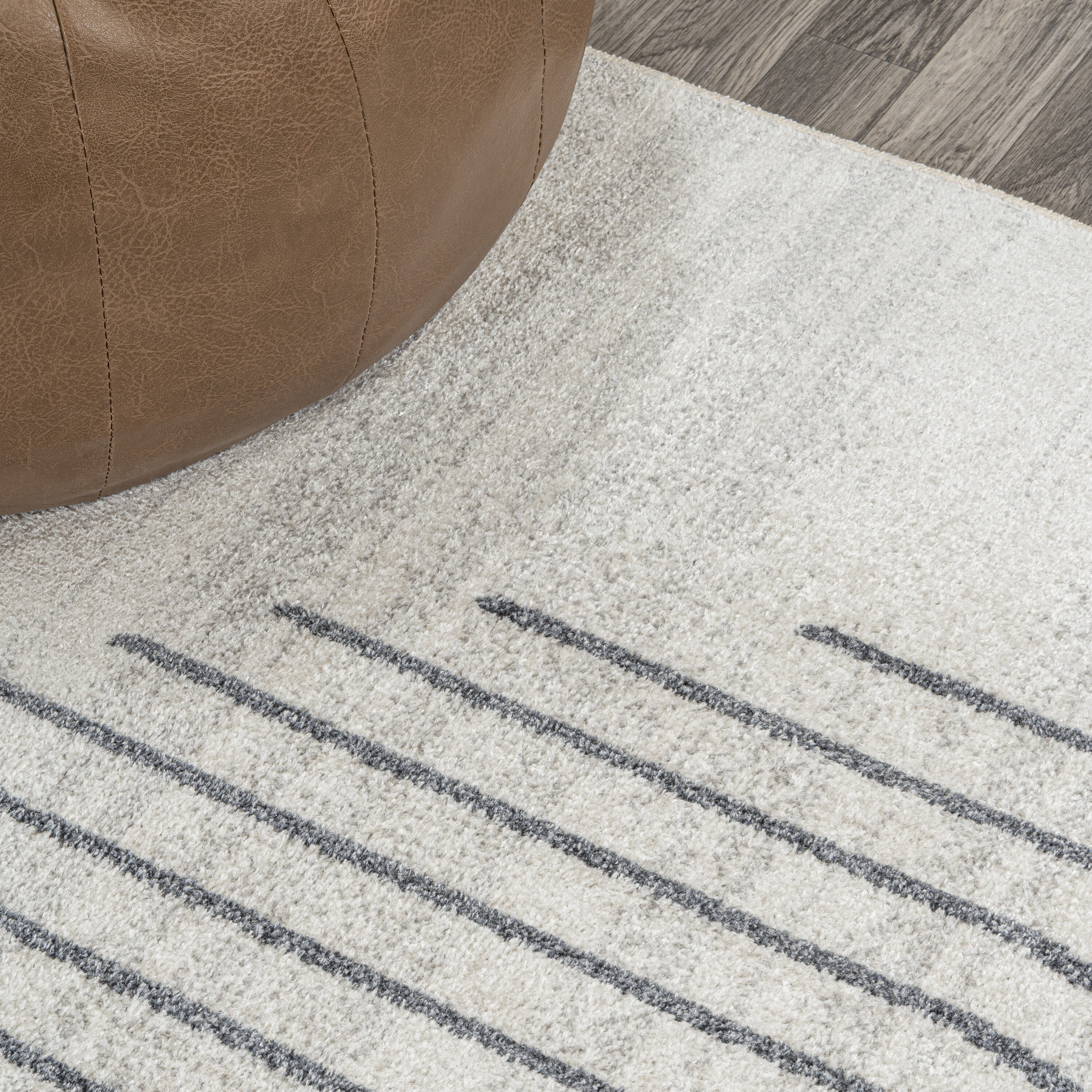 Kallax Cream and Terra Geometric Washable Area Rug