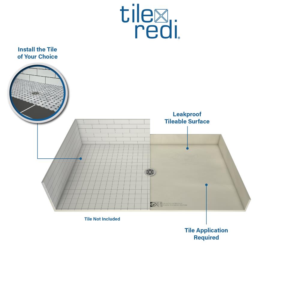 60 X 32 Curbless Shower Stall