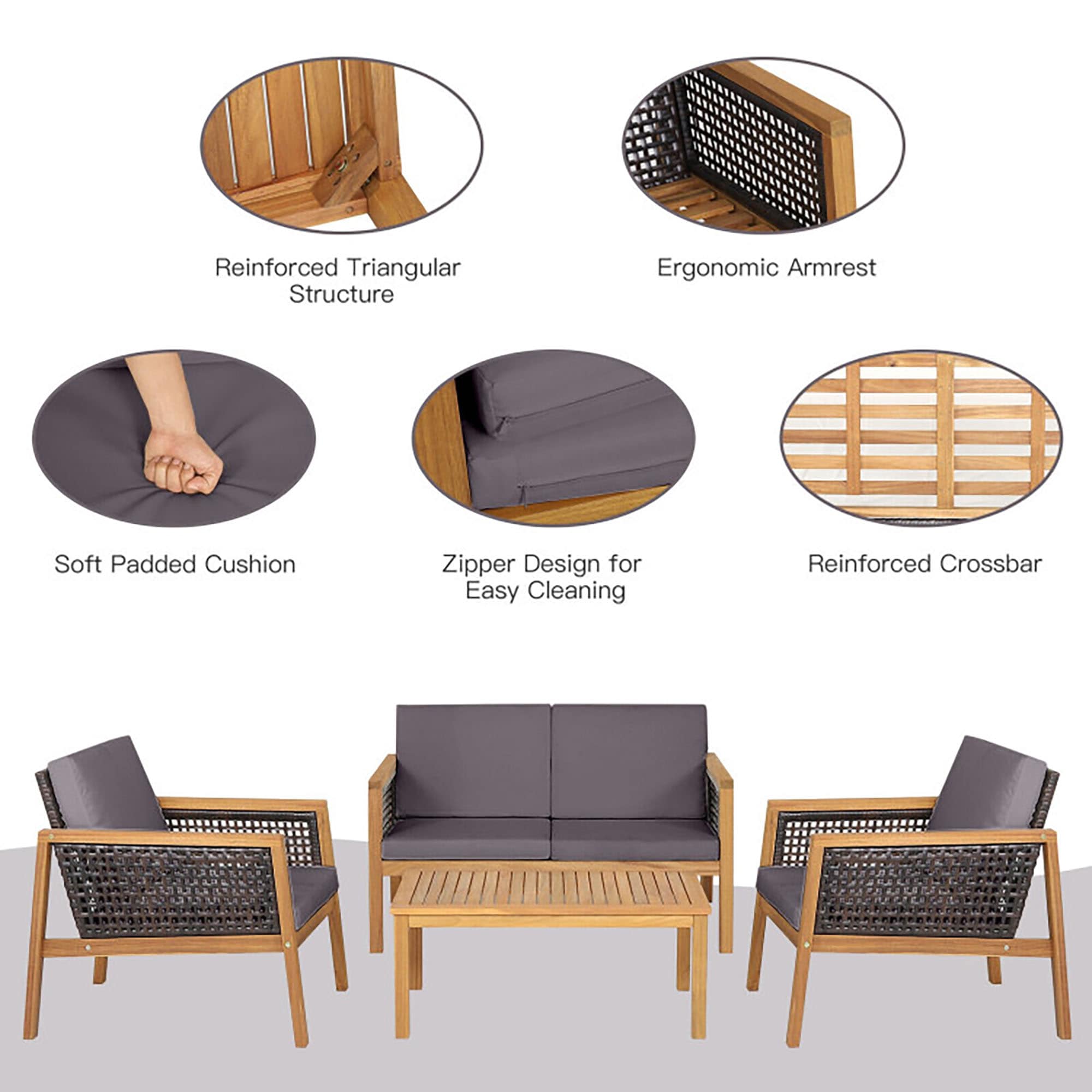 CASAINC CN-WFQ03-GY Patio-Conversation-Sets - View #6