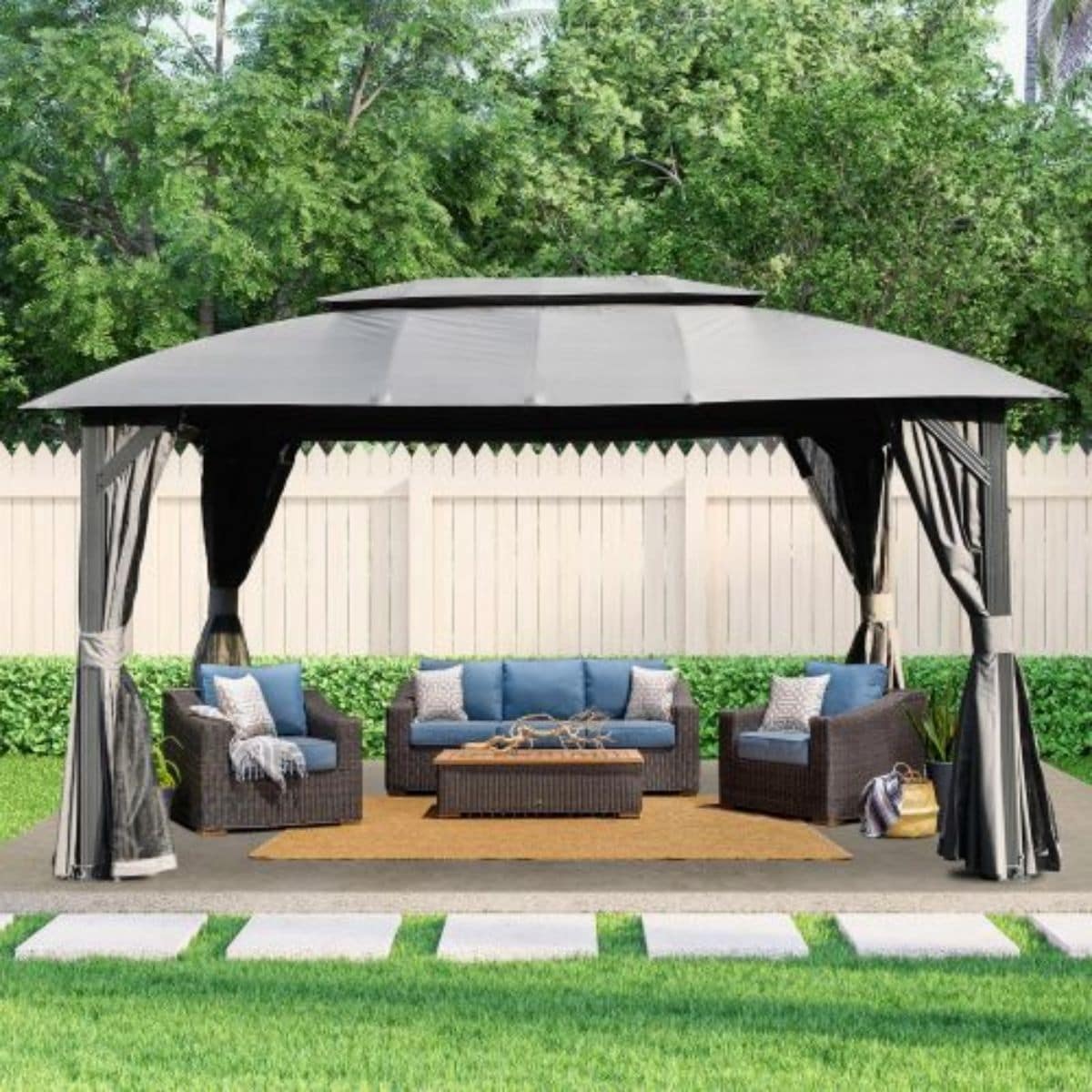 ToolCat PG2-98-PT Wood-Resin-Gazebos - View #10