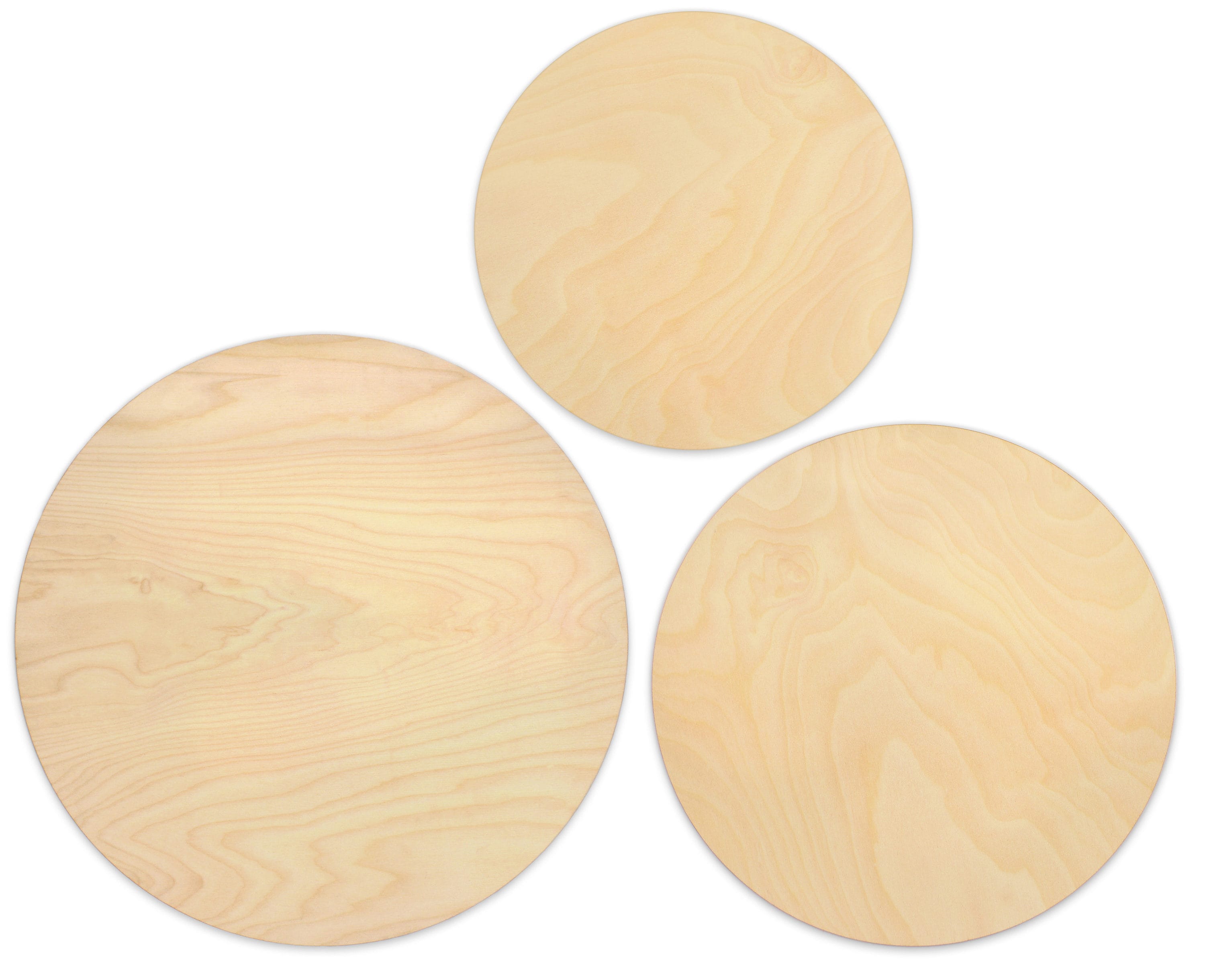 Wood Circles 14 inch 1/2 inch Thick, Unfinished Birch Plaques, Pack of 3  Wooden Circles for Crafts and Blank Sign Rounds, by Woodpeckers
