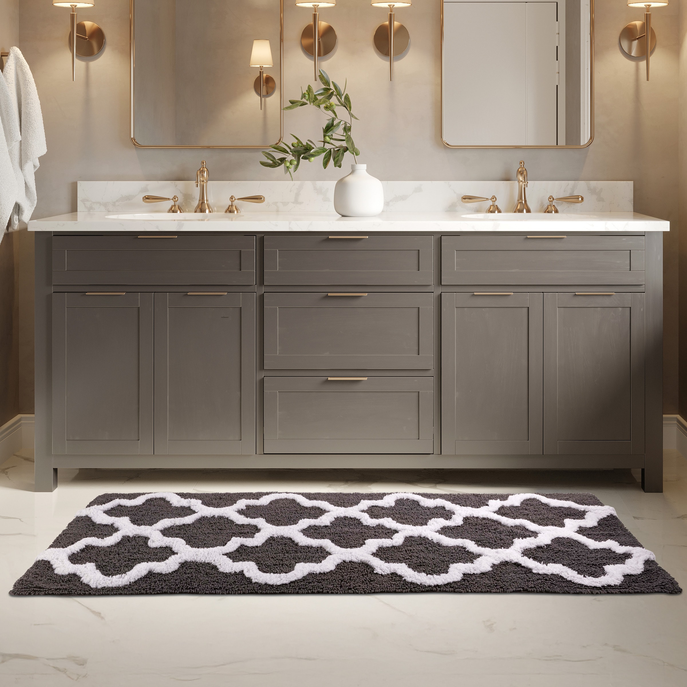 Lavish Home 67-0029-CH Bath-Rugs - View #4
