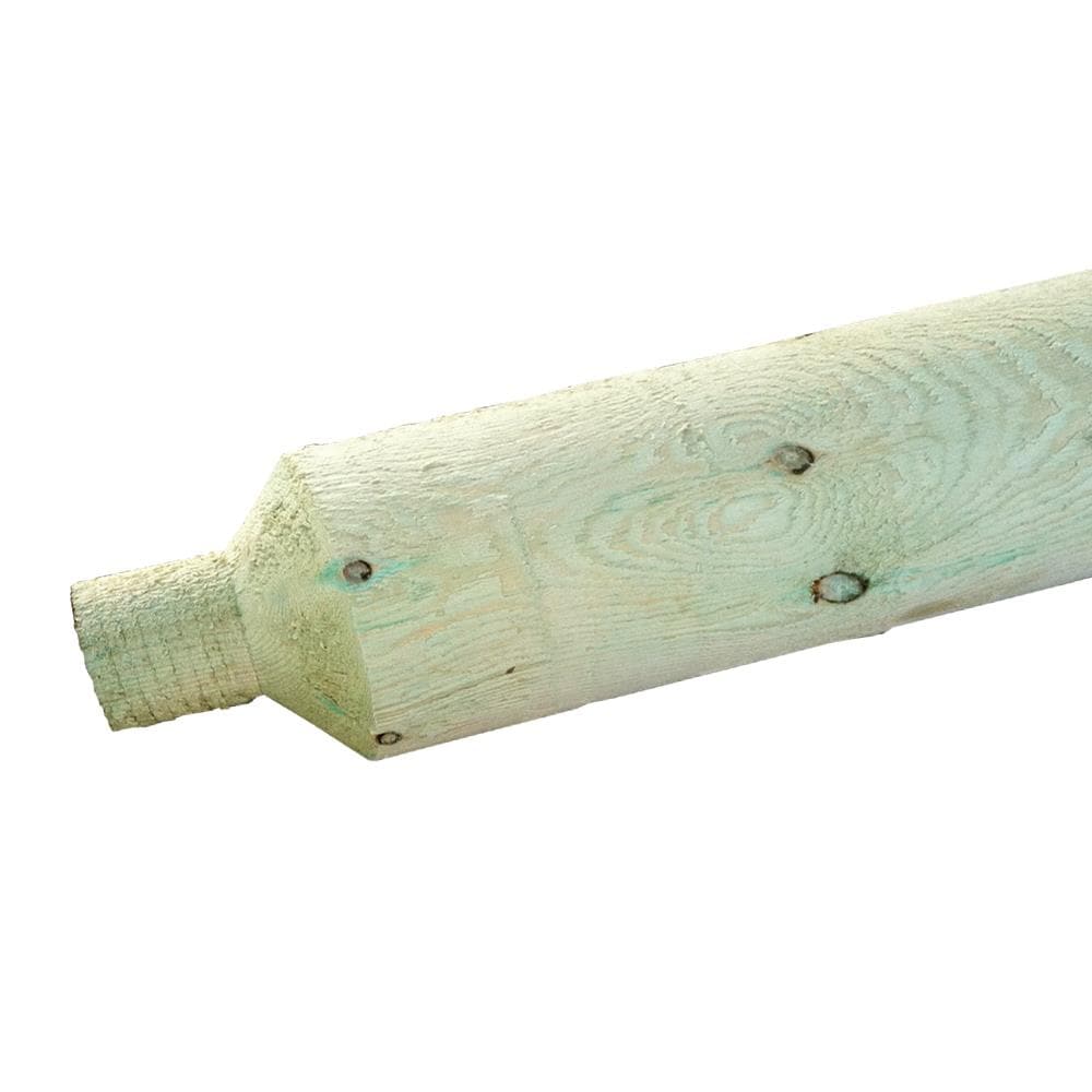  107420 4-in x 4-in x 8-ft Pressure Treated Pine Wood Fence Rail