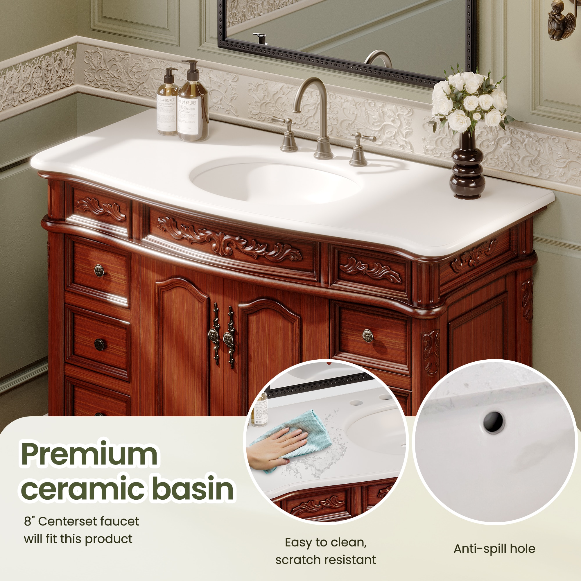 VOUA DXRCJ-SJD-GY Bath-Vanity-Combo - View #8