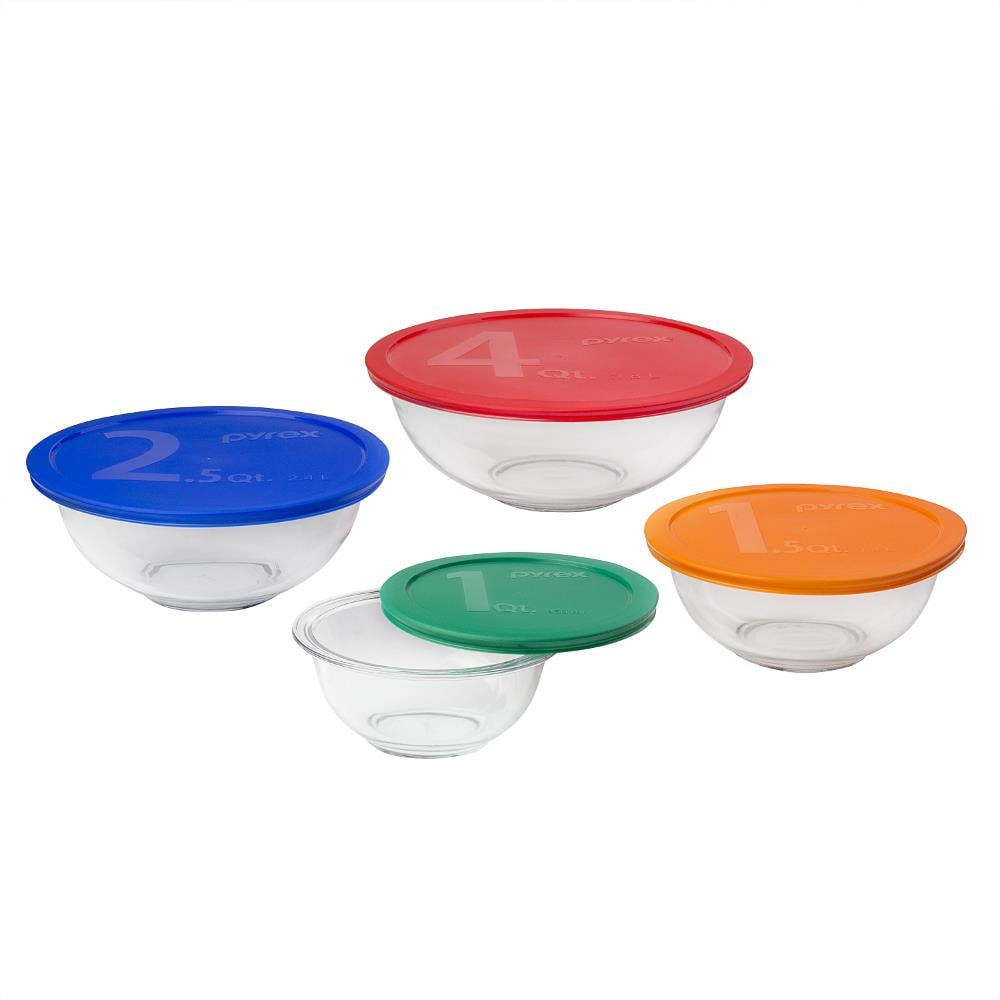 PYREX Multisize Glass Bpa-free Reusable Food Storage Container with Lid in  the Food Storage Containers department at