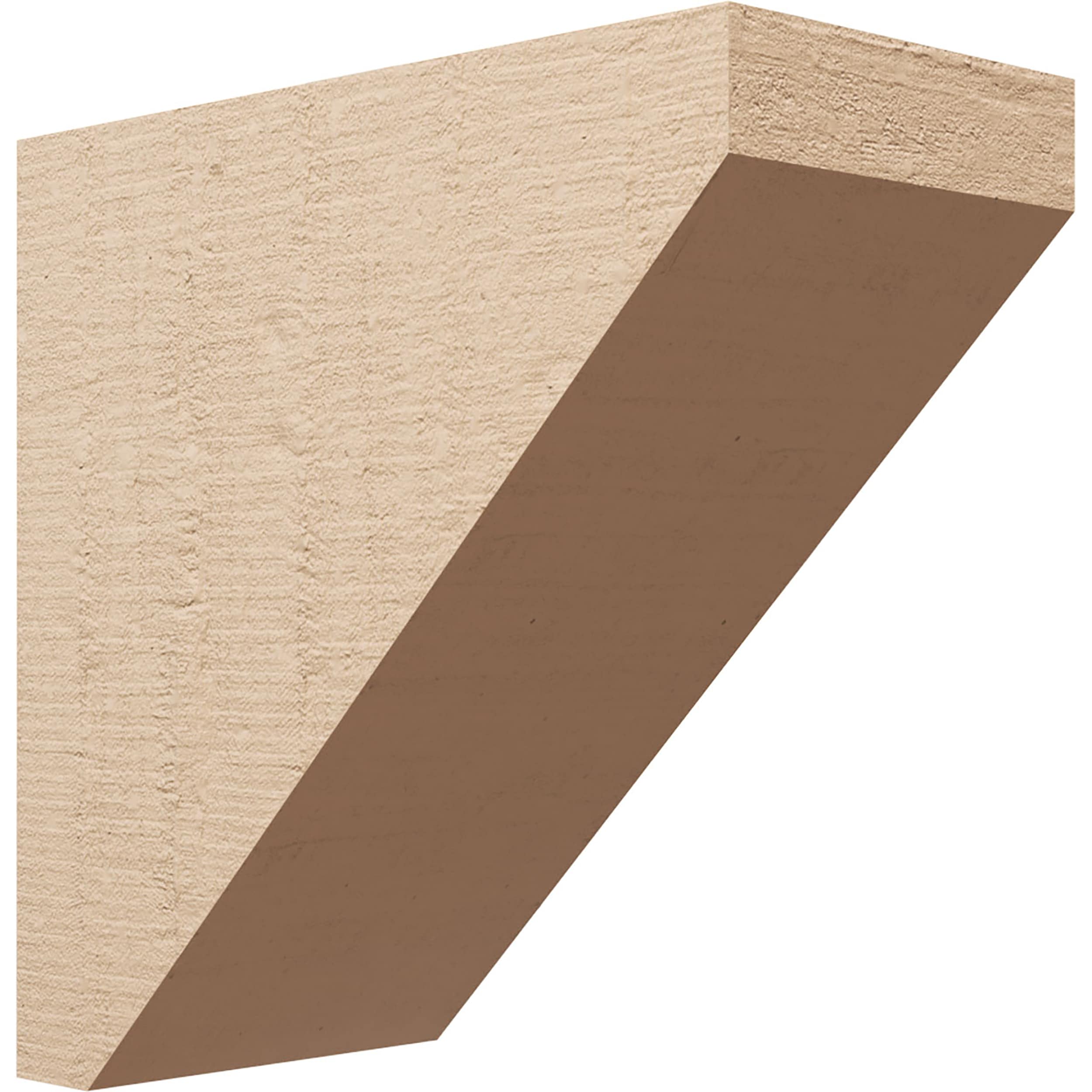 Ekena Millwork CORU12X24X24CONRCPR 12-in x 24-in x 24-in Rough Cedar Woodgrain TimberThane Primed Urethane Paintable/Stainable Corbel