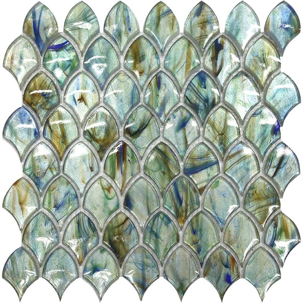 Apollo Tile Majeste 10-in x 11-in Glossy Glass Scale Floor and Wall Tile (8.48-sq. ft/ Carton)