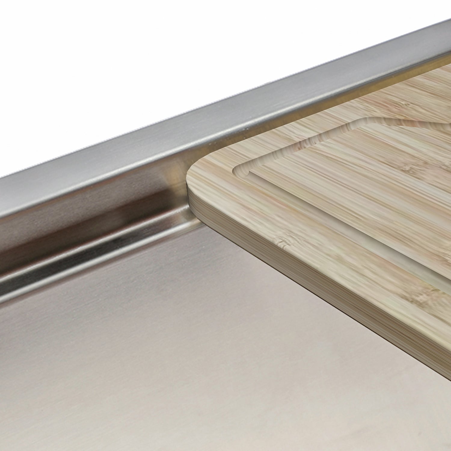 Sinber 33" Stainless Steel Double Bowl Drop-In Workstation Sink