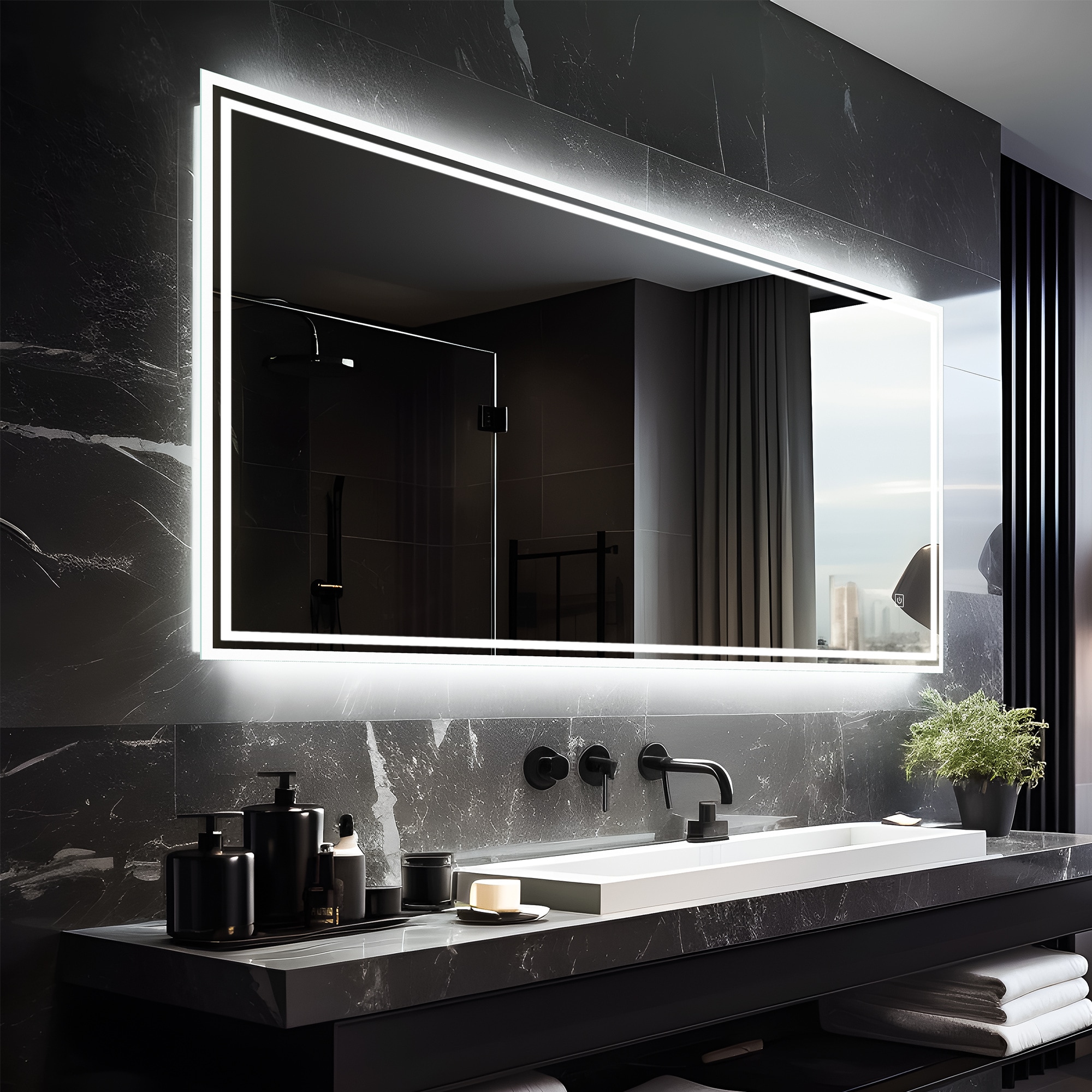 Dovelina LS-23120411 Framed-Bath-Mirrors - View #2