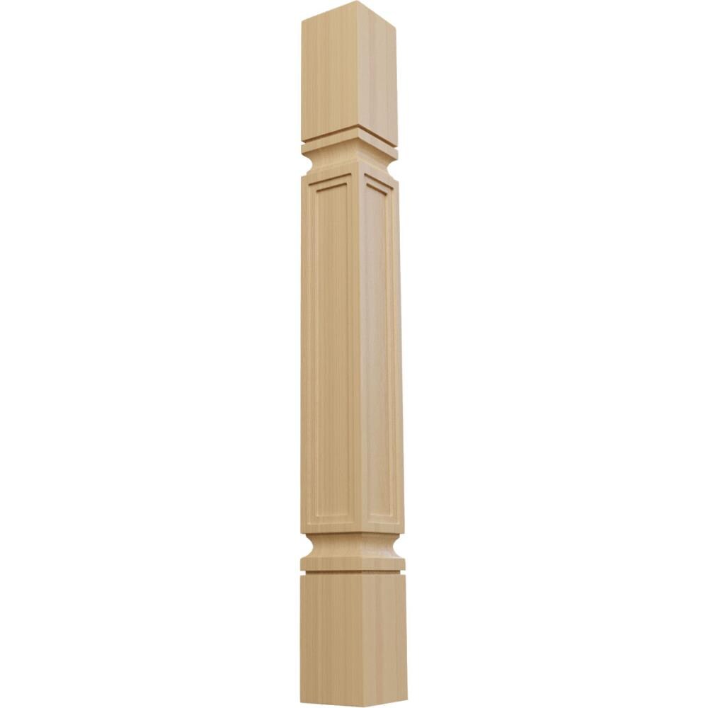 Pole Wrap 4 Basement Column Base & Cap Set Unfinished Oak 85CB40