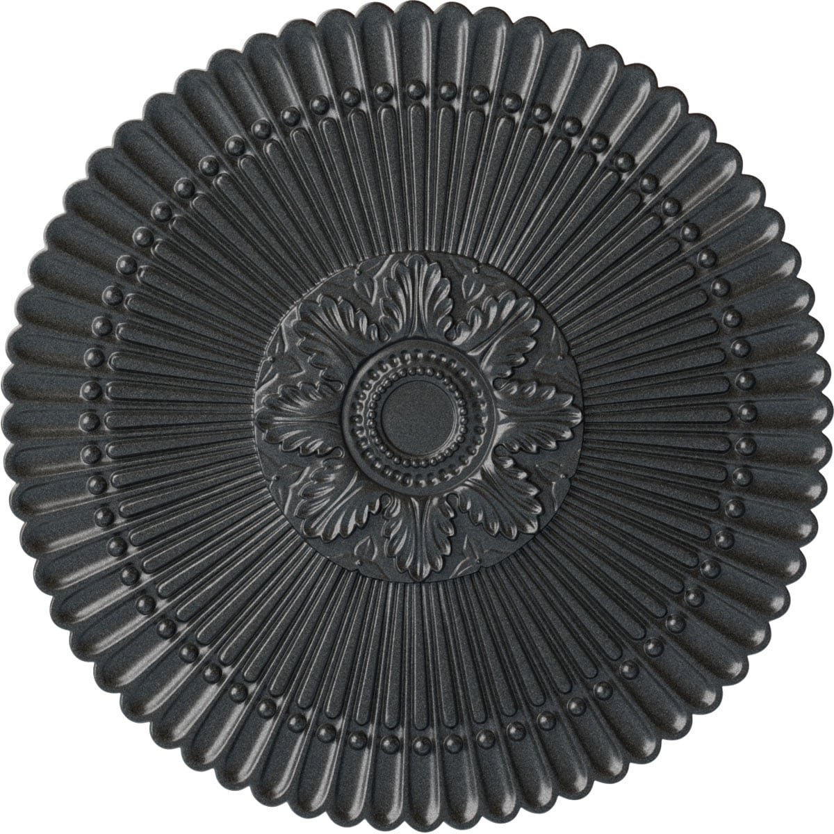 Ekena Millwork CM30NEPES Nexus 30-in W x 30-in L Painted Pewter Polyurethane Whole Ceiling Medallion