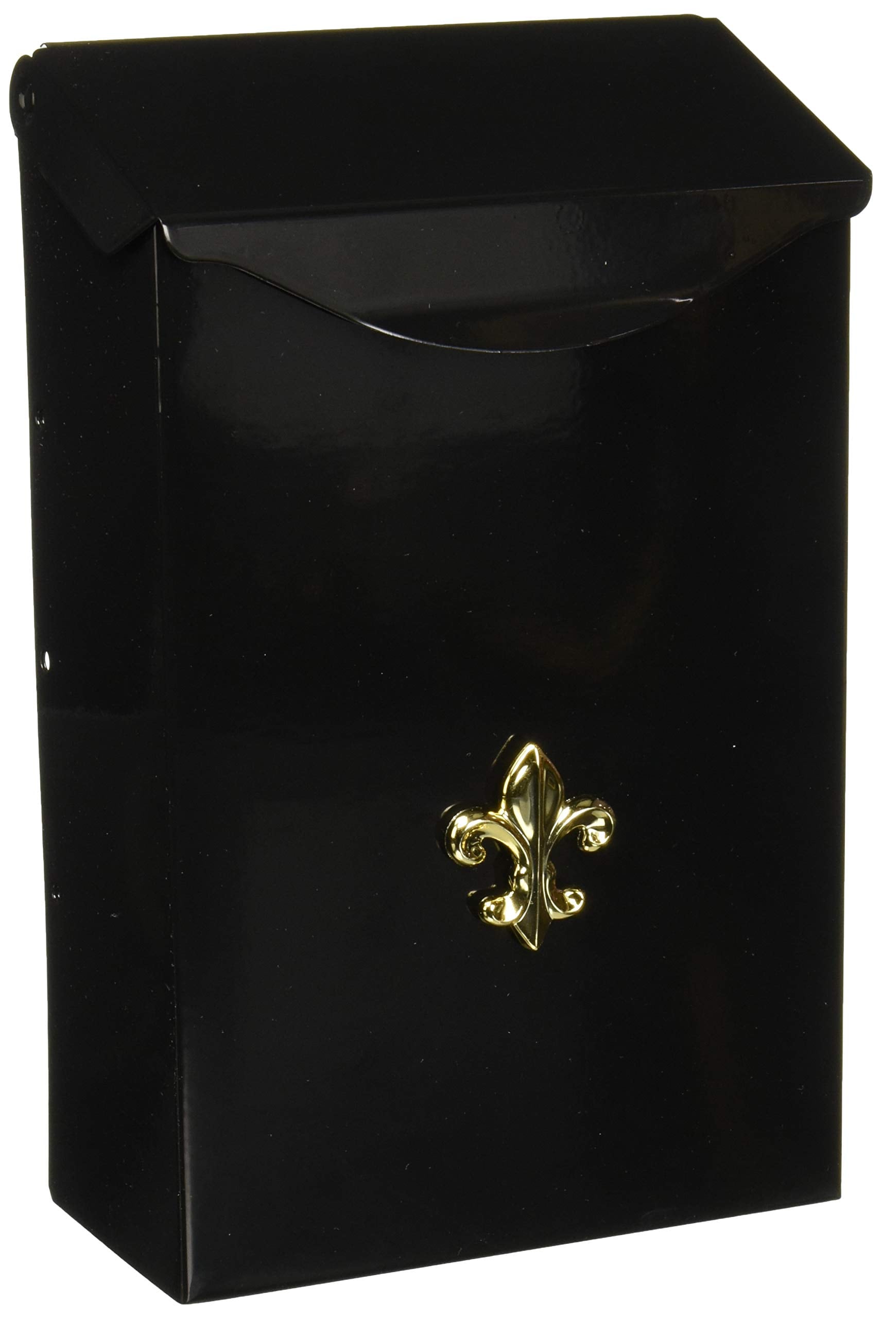 Gibraltar Mailboxes  City Classic Small Galvanized Steel Wall-Mount Mailbox Black BW110000
