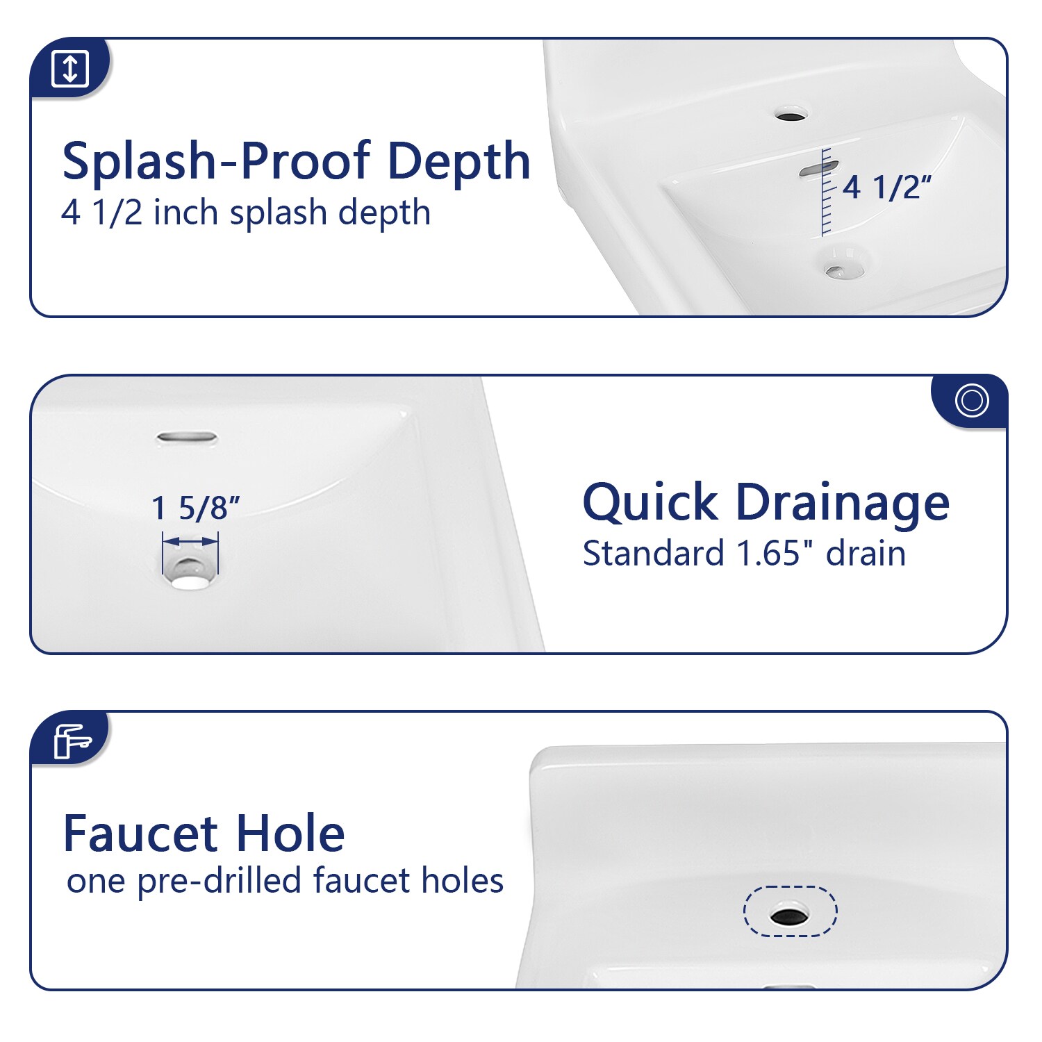 DeerValley DV-1WS0130 Bath-Sink - View #4