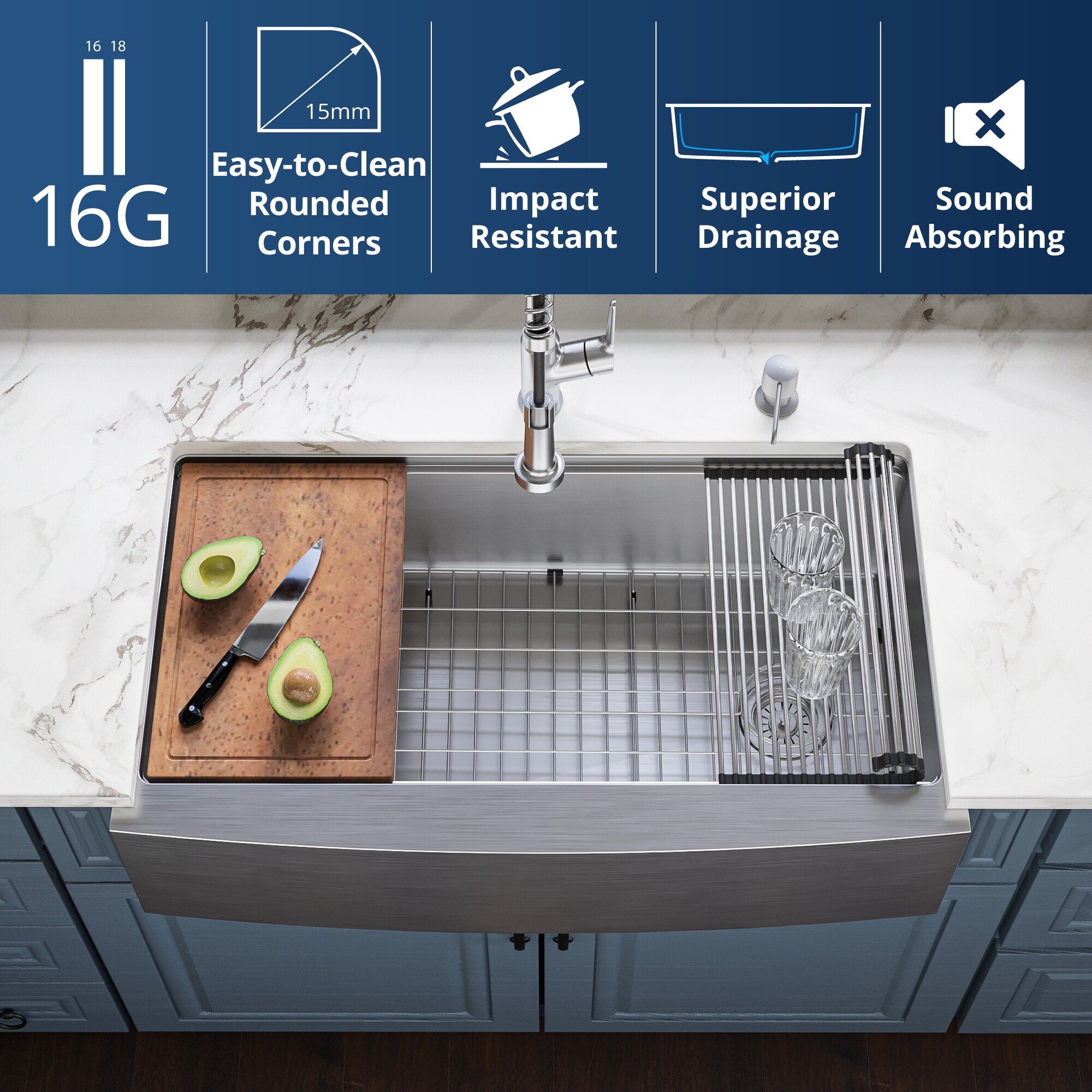 Karran WSA-46-PK1 Kitchen-Sinks - View #5