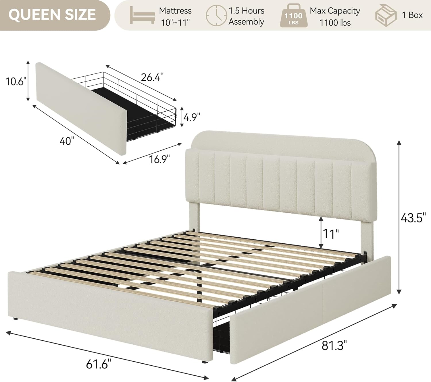 Qeetex DHZ-PHO-34A3NGSS beds - View #2