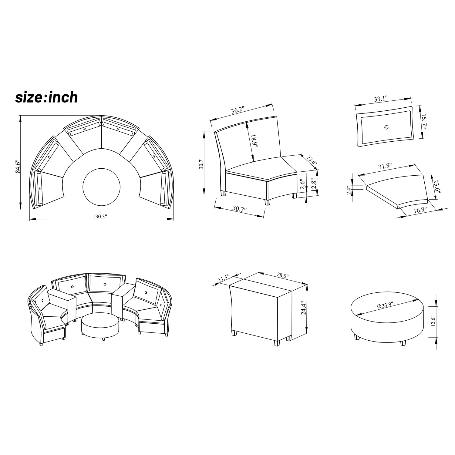 Bybafun YA0200259 Patio-Sofas-Daybeds - View #17