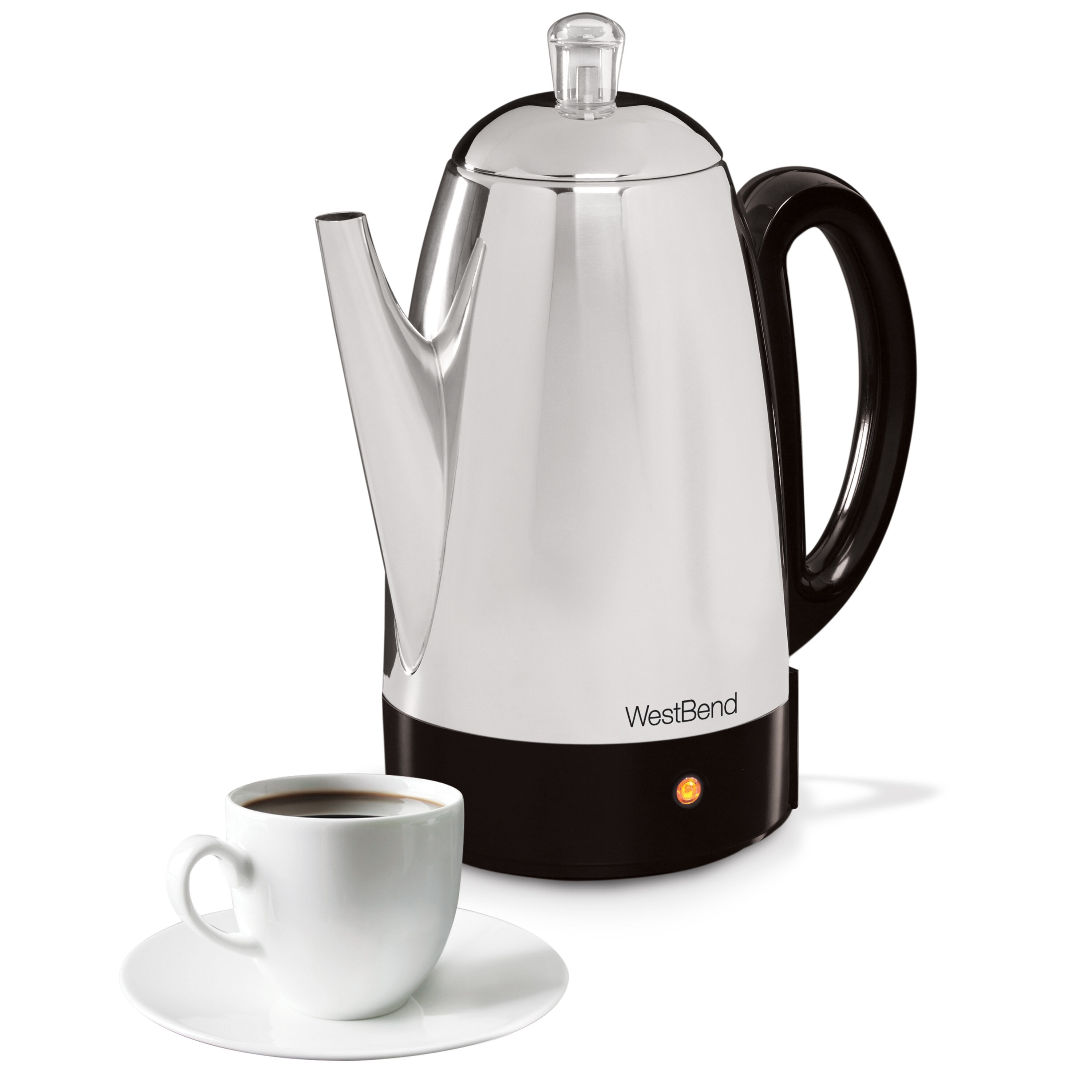 West Bend 12-Cup Stainless Steel Residential Percolator in the Coffee  Makers department at