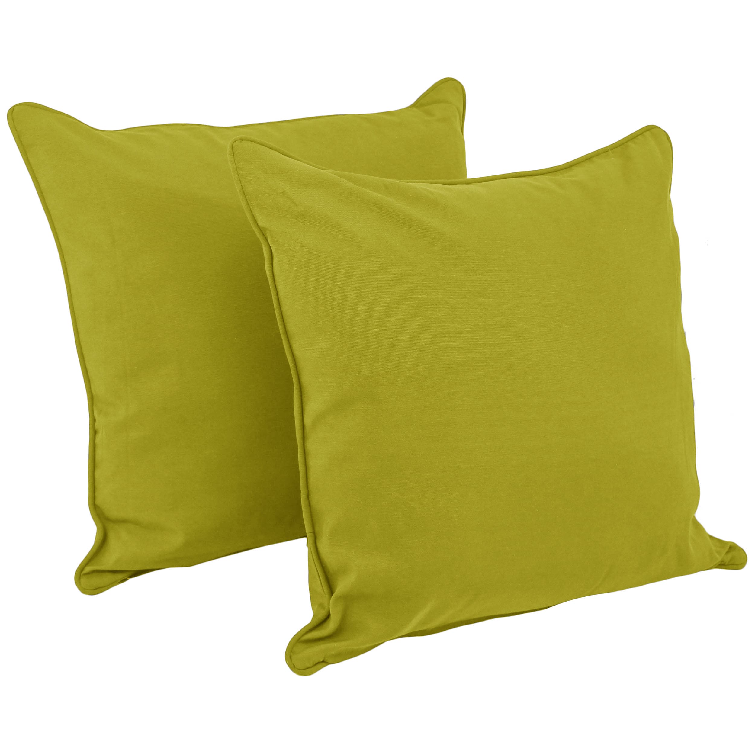 Blazing Needles 9813-CD-S2-TW-ML 2 -Piece 25-in x 25-in Mojito Lime Square Indoor Decorative Pillow