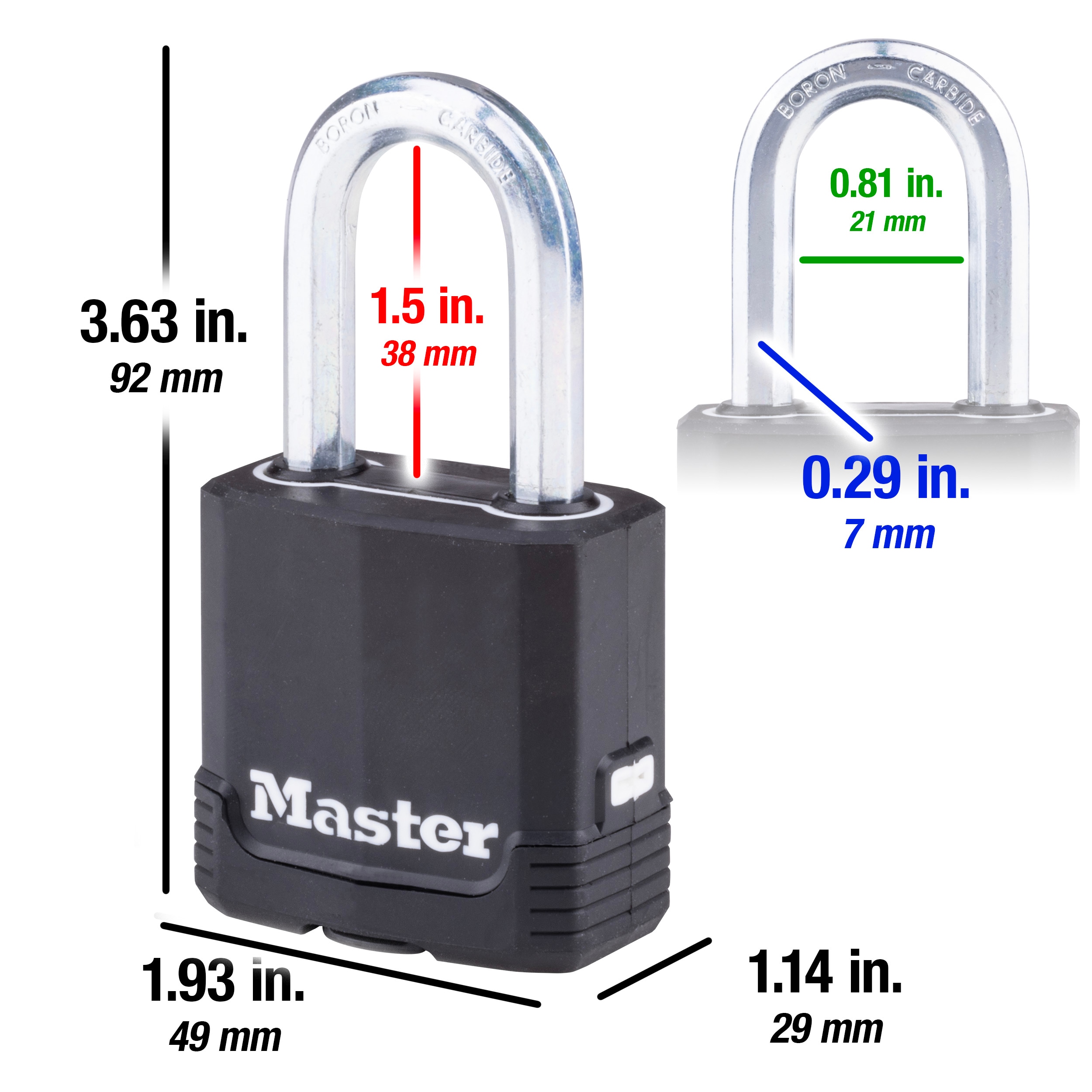 Master Lock Commercial Keyed Padlock 1-in Shackle Keyed Alike