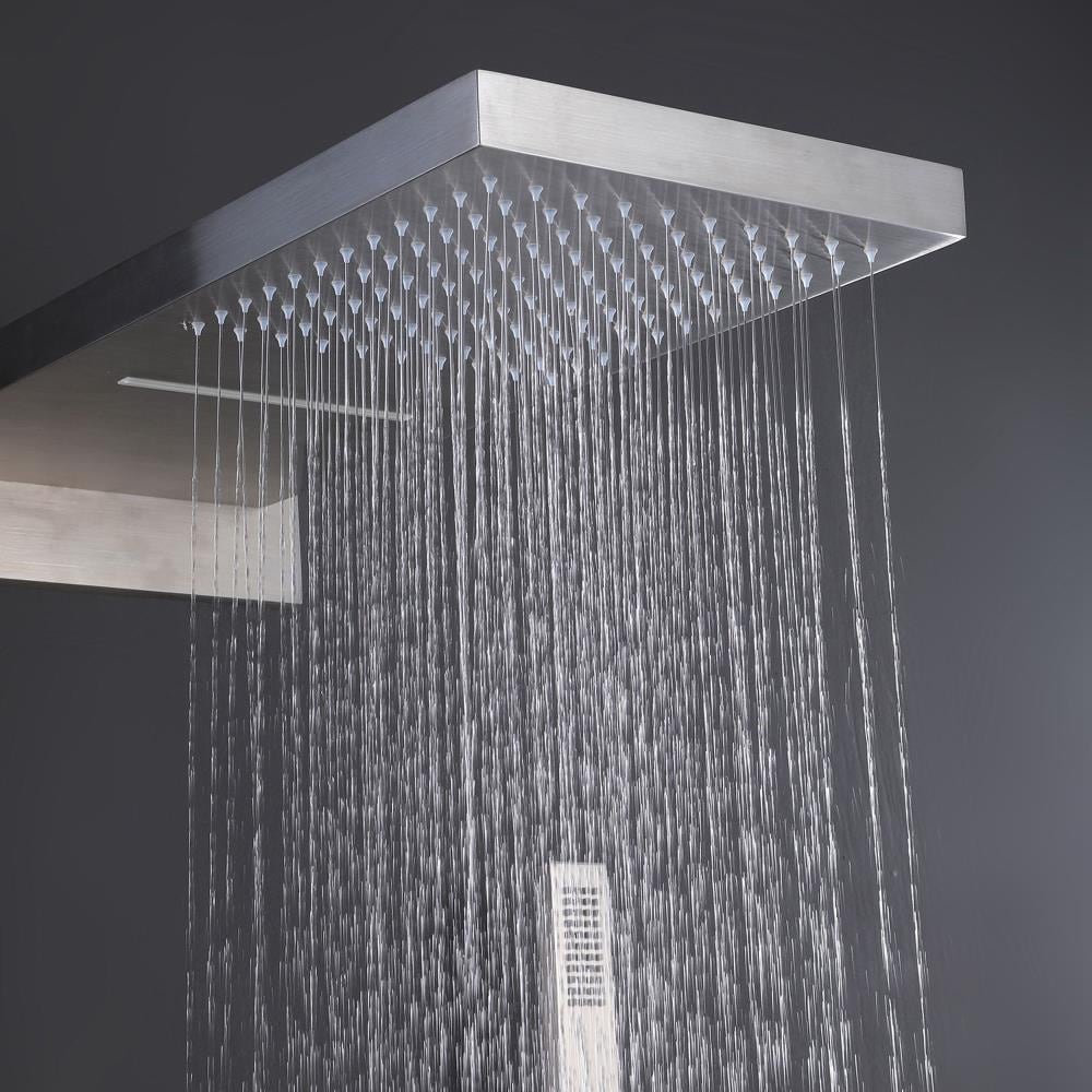 Matrix Decor Shower head with valve Brushed Nickel 1-Spray Rain Dual ...