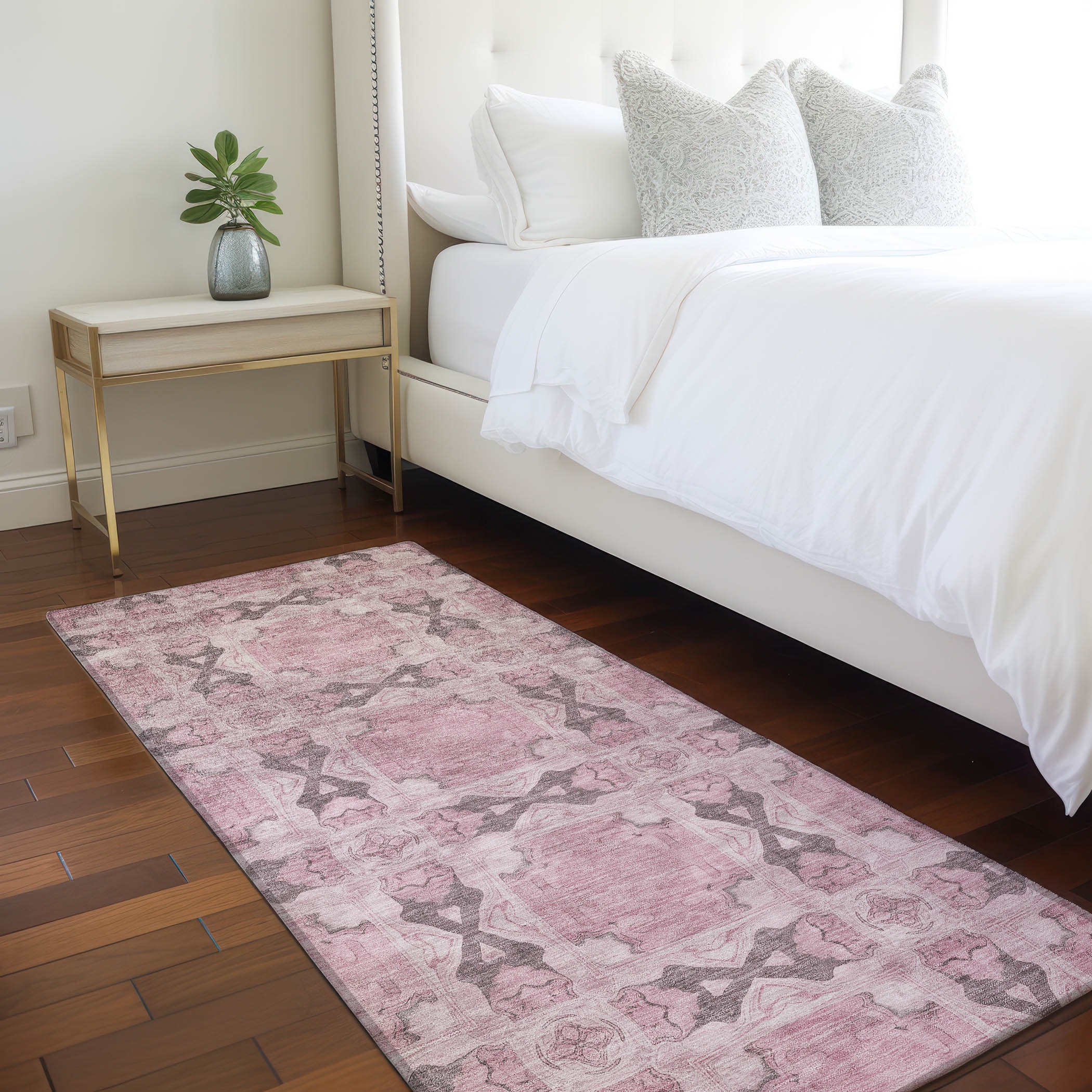 Addison Rugs ACN564PI2X8 Chantille ACN564PI 2 x 7 (ft) Polyester Pink Rectangular Indoor/Outdoor Machine washable Area rug