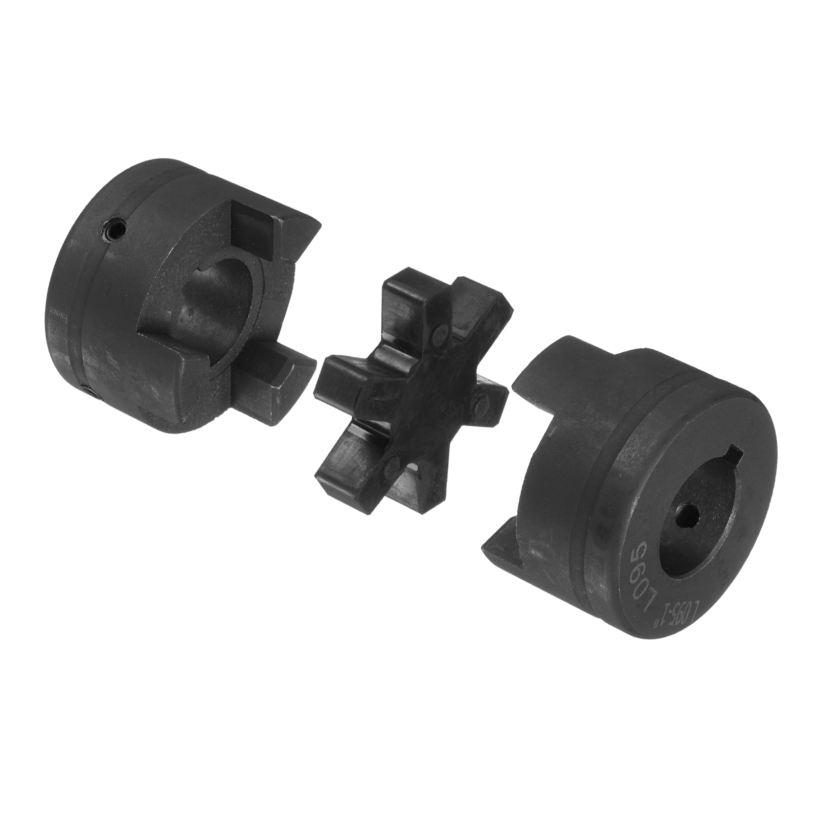 Unique Bargains 1 inch L095 Flexible 3-Piece L-Jaw Coupling Coupler Set and Buna-N NBR Rubber Spider for Log Splitter Hybrid Equipment
