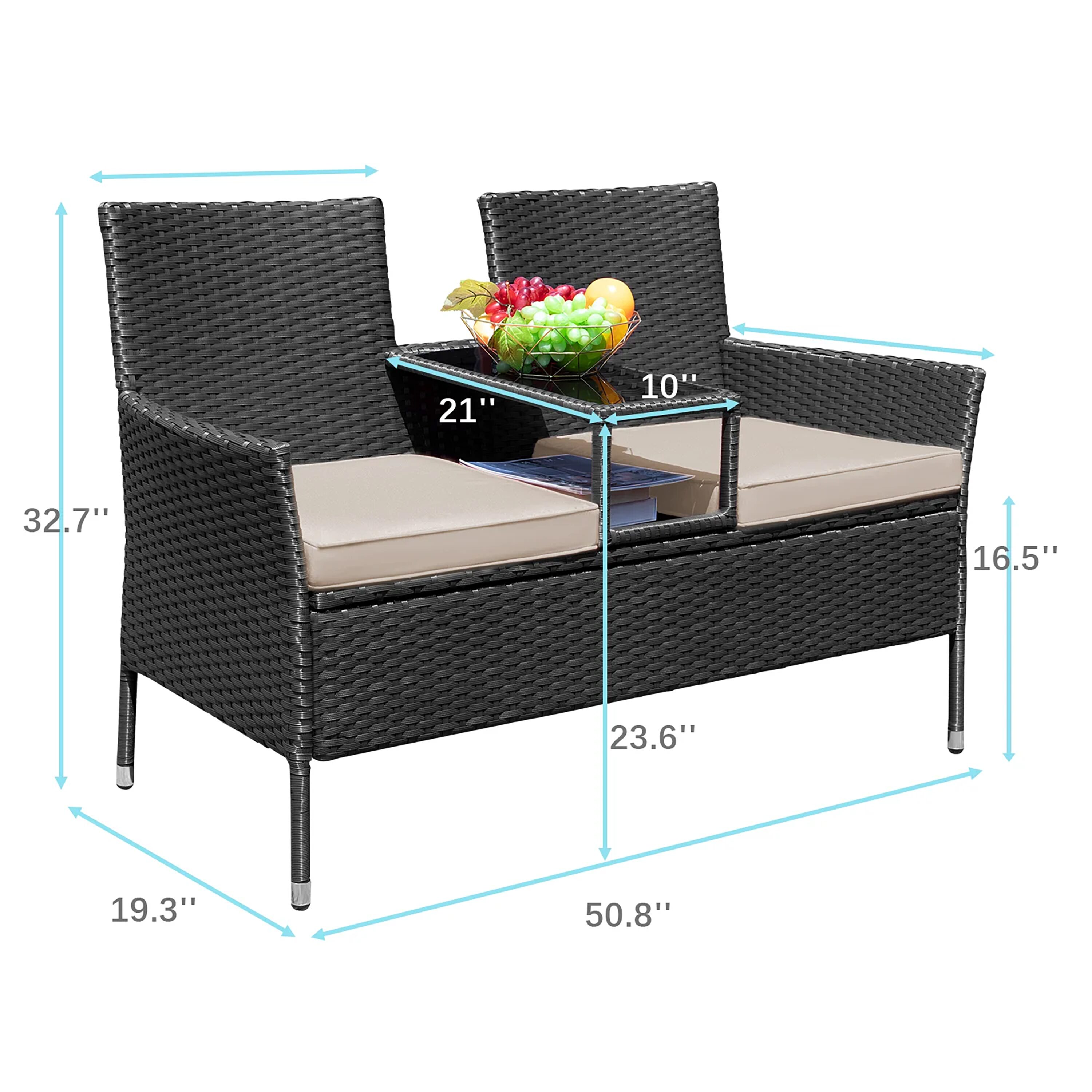 Vineego LS-LCRC21LS0-BG Patio-Conversation-Sets - View #7