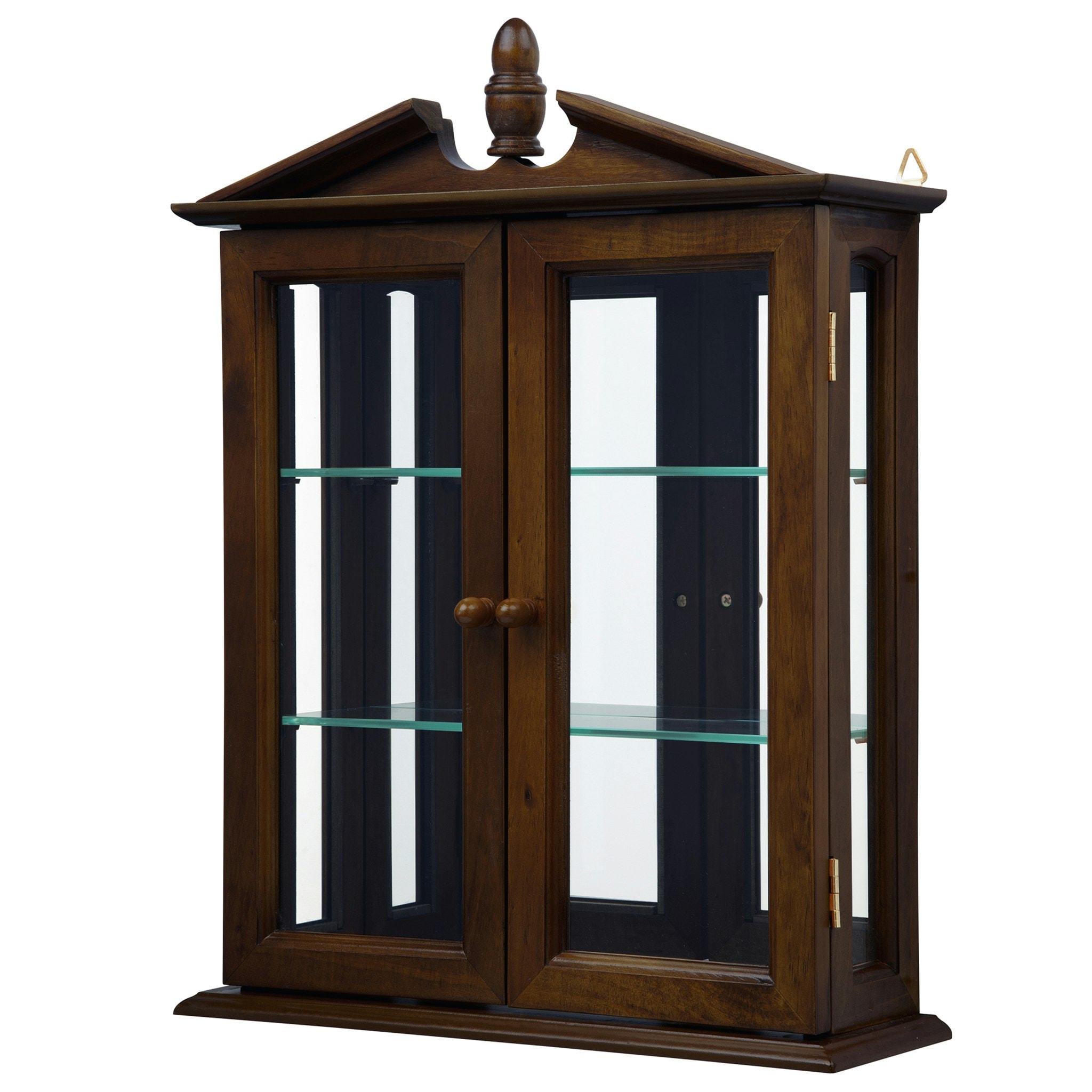 Design Toscano BN1722 17-Inches W x 22.5-Inches H Wood Walnut Amesbury curio cabinet Country Wall accent