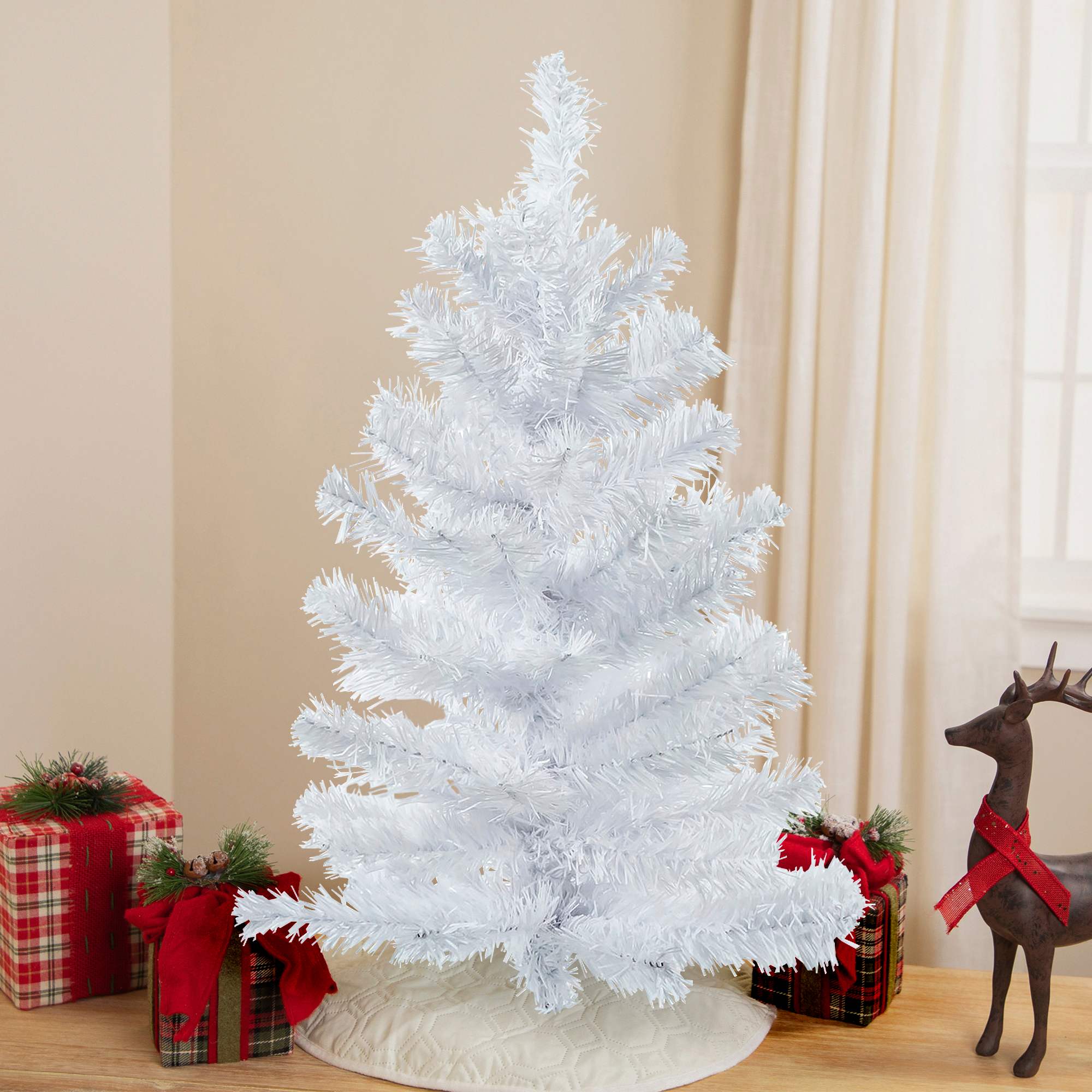 Northlight Balsam Pine Mini Artificial Christmas Tree - 24 inch - White ...