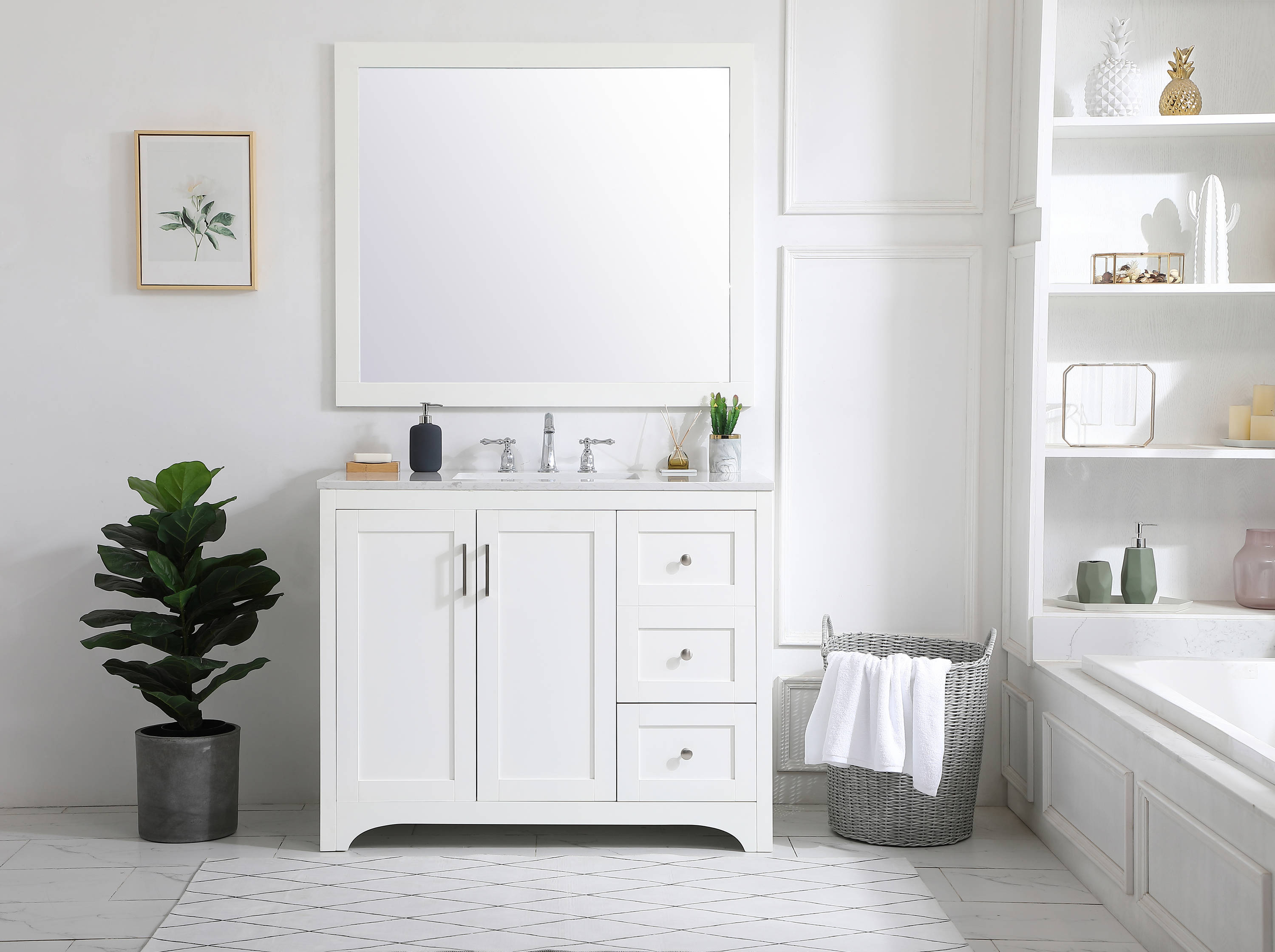 Elegant Decor HF51126WH Bath-Vanity-Combo - View #7