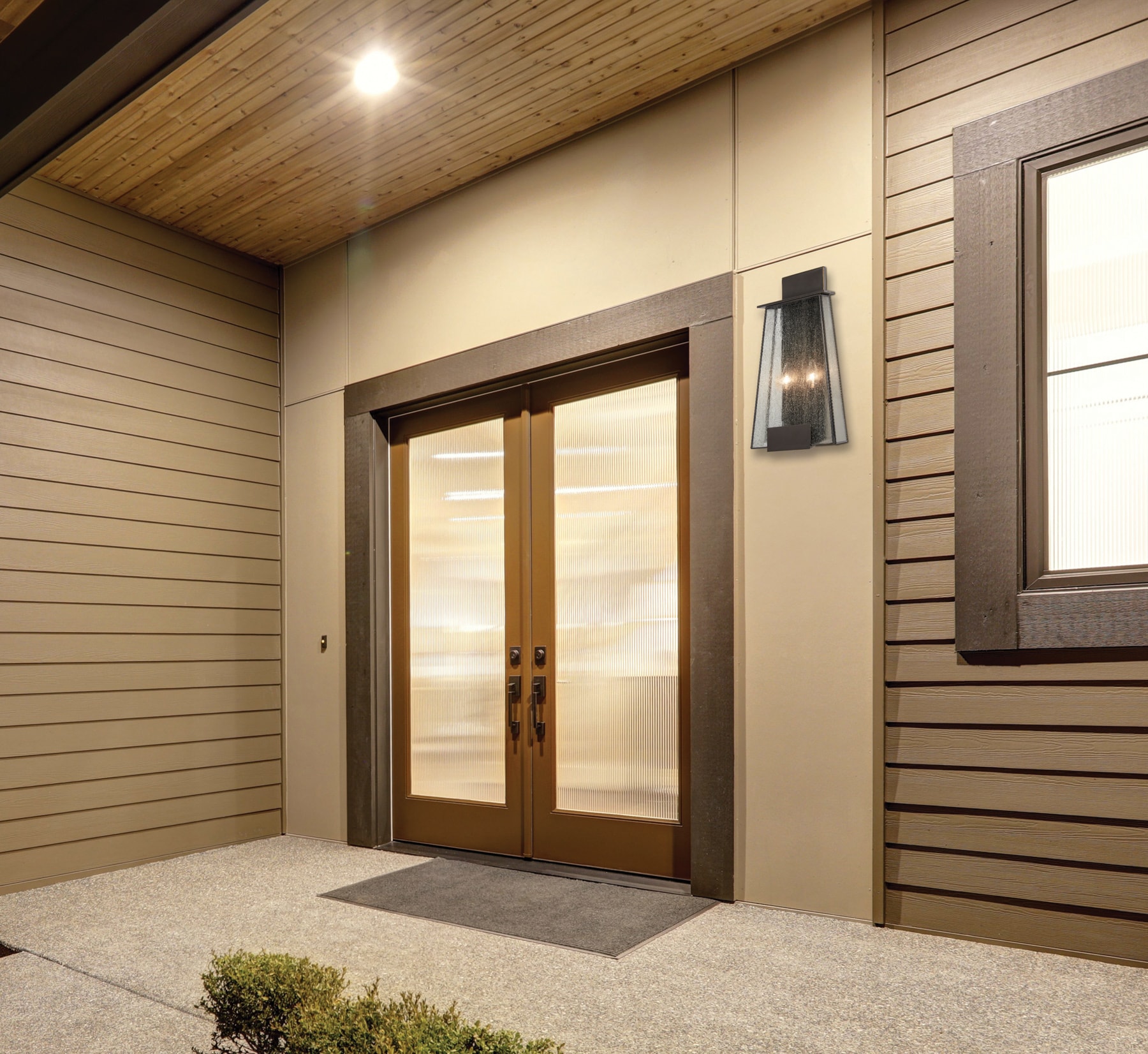 Minka Lavery 72602-226 Bistro Dawn 2 -Light 18-in H Matte Bronze Hardwired Outdoor Wall Light