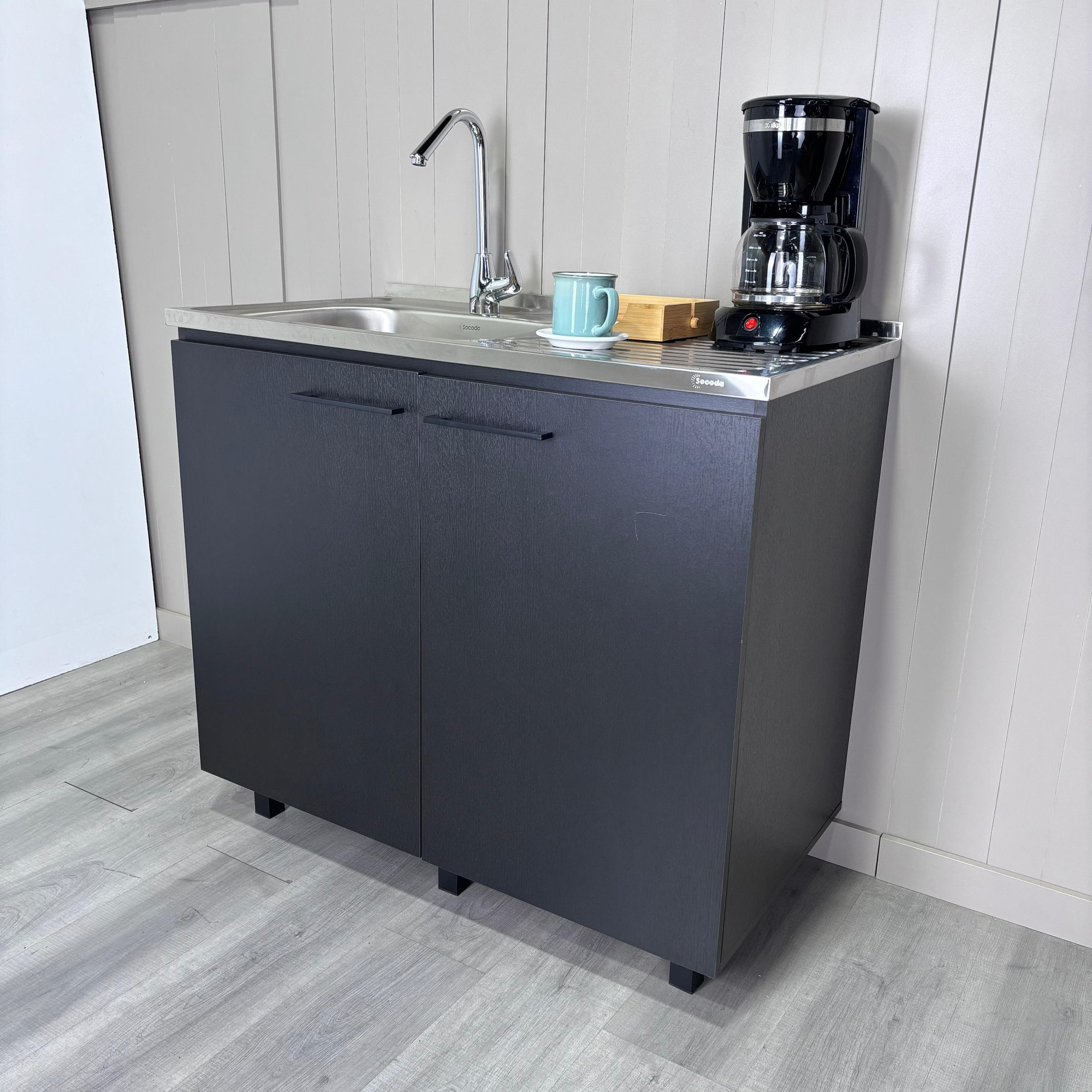 Misopily - Napoles 2 Utility Sink with cabinet stainless steel durable aluminum countertop large...