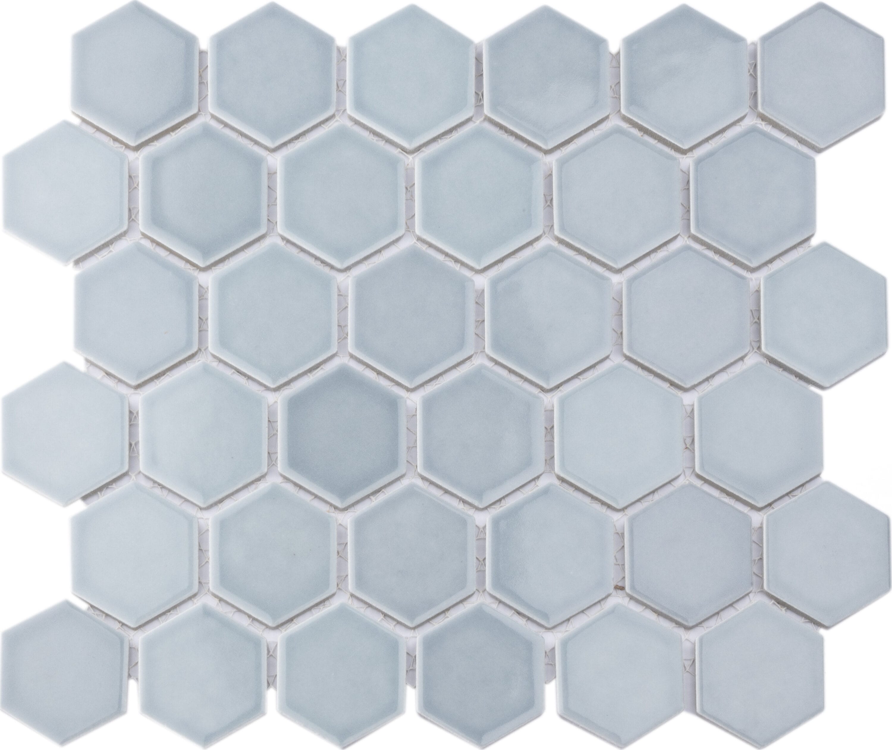 Affinity Tile S1FPLH2X21 Sample- Hudson Due 2 in. Hex Slate 6-in x 6-in Glossy Porcelain Patterned Floor and Wall Tile
