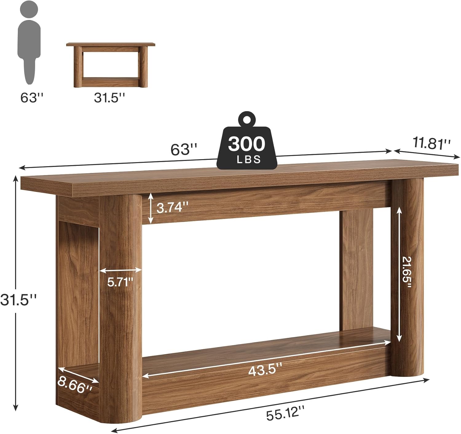 LUXEYARD DS-M-BAC07748 Console-Sofa-Tables - View #3