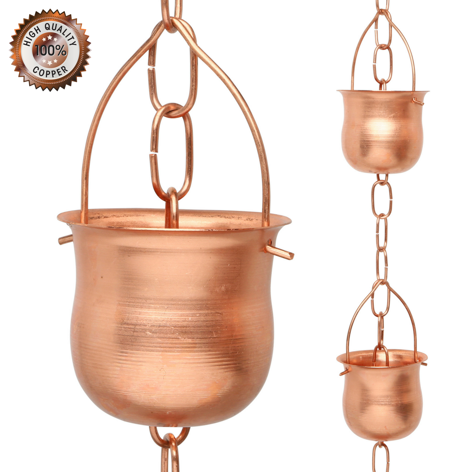 Marrgon MRG-CRCP6 25-Gallon Copper Recycled plastic Rain Barrel
