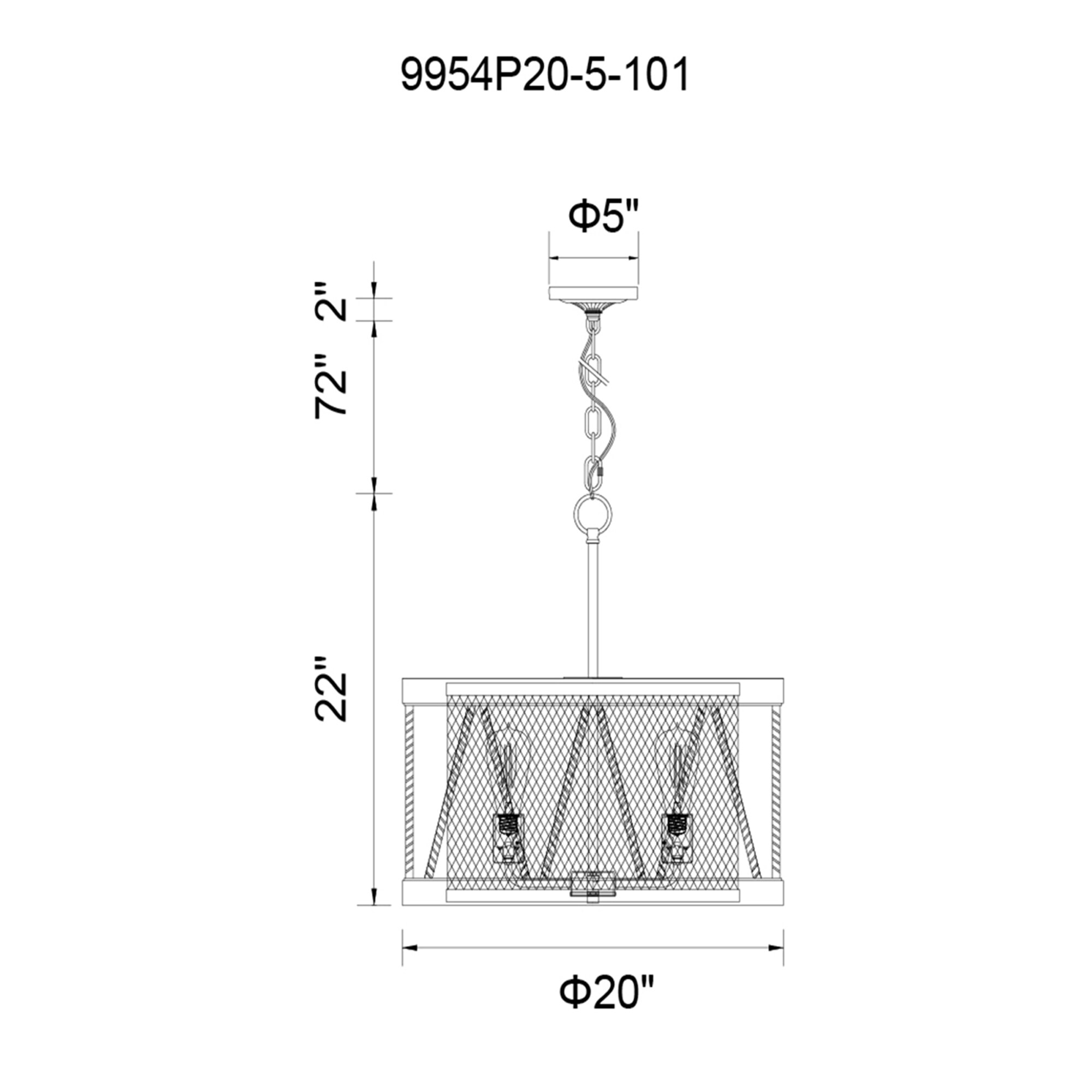 CWI Lighting 9954P20-5-101 b090015 - View #7