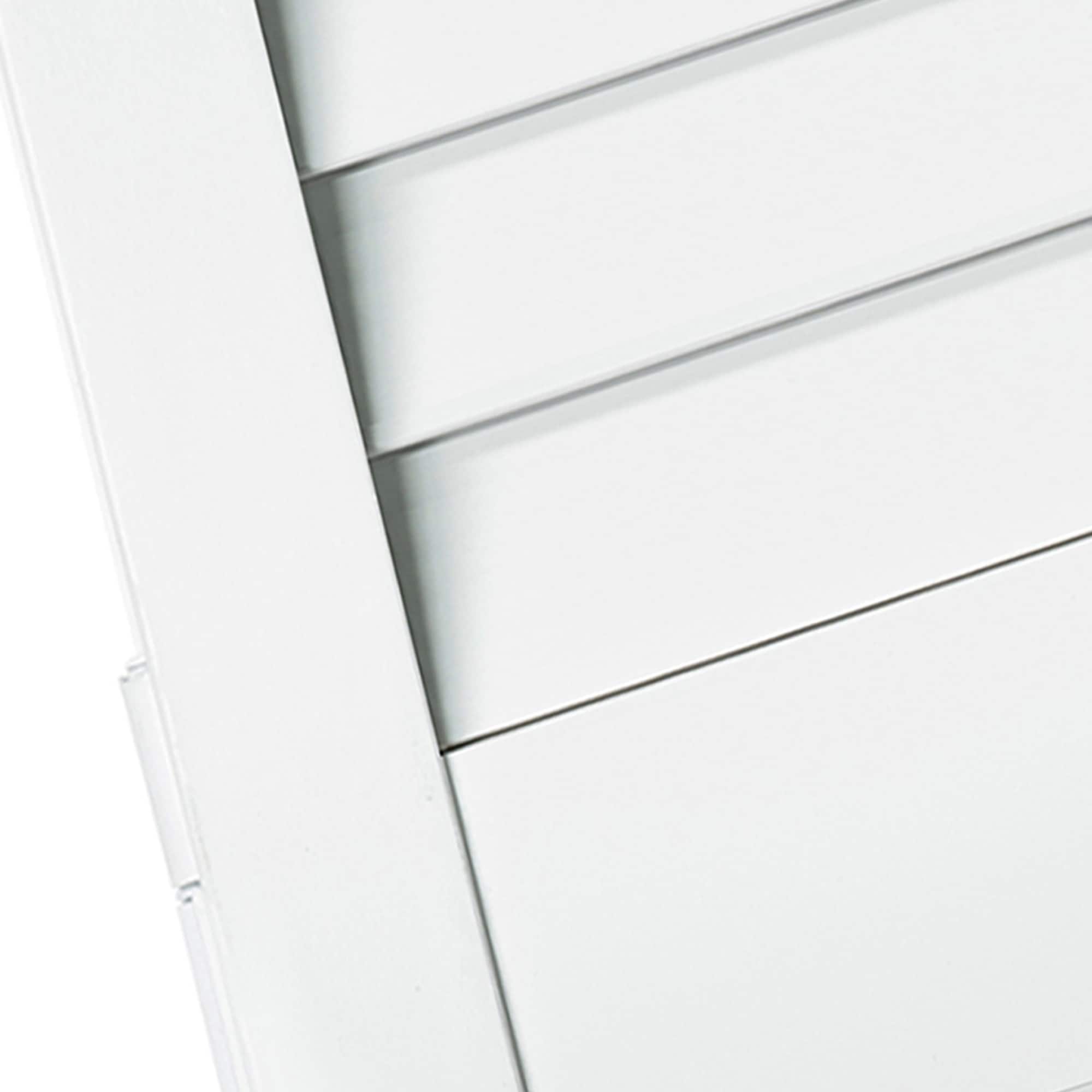 Kimberly Bay 36-in x 80-in Primed Signal White Louver Smooth Primed ...