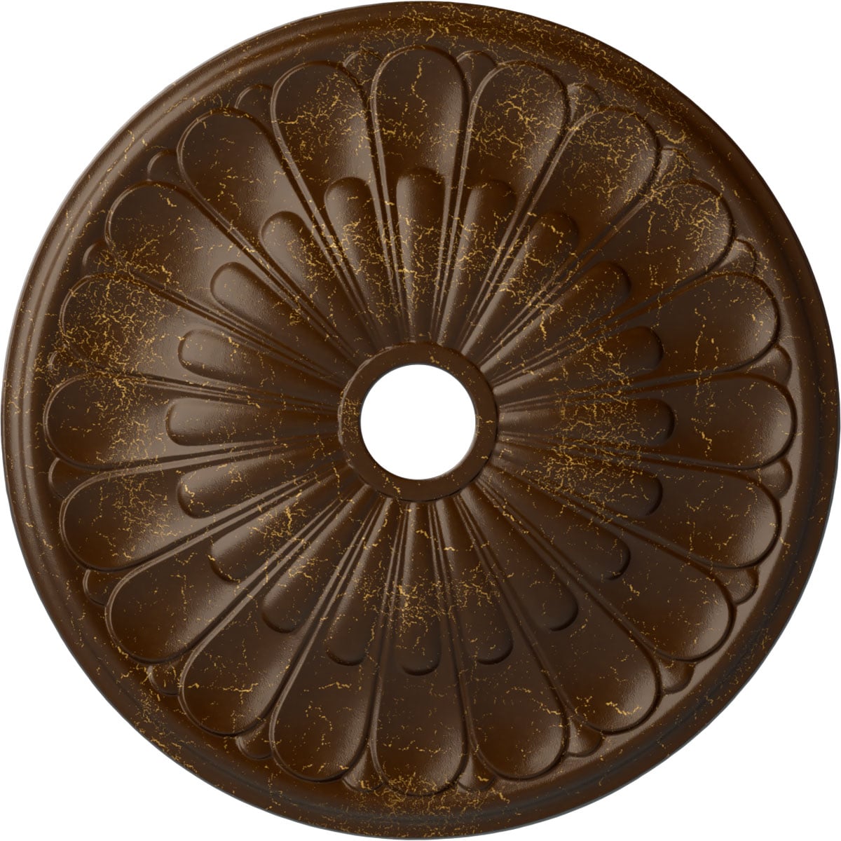 Ekena Millwork CM26ELRBC Elsinore 26.75-in W x 26.75-in L Painted Root Beer Crackle Polyurethane Whole Ceiling Medallion