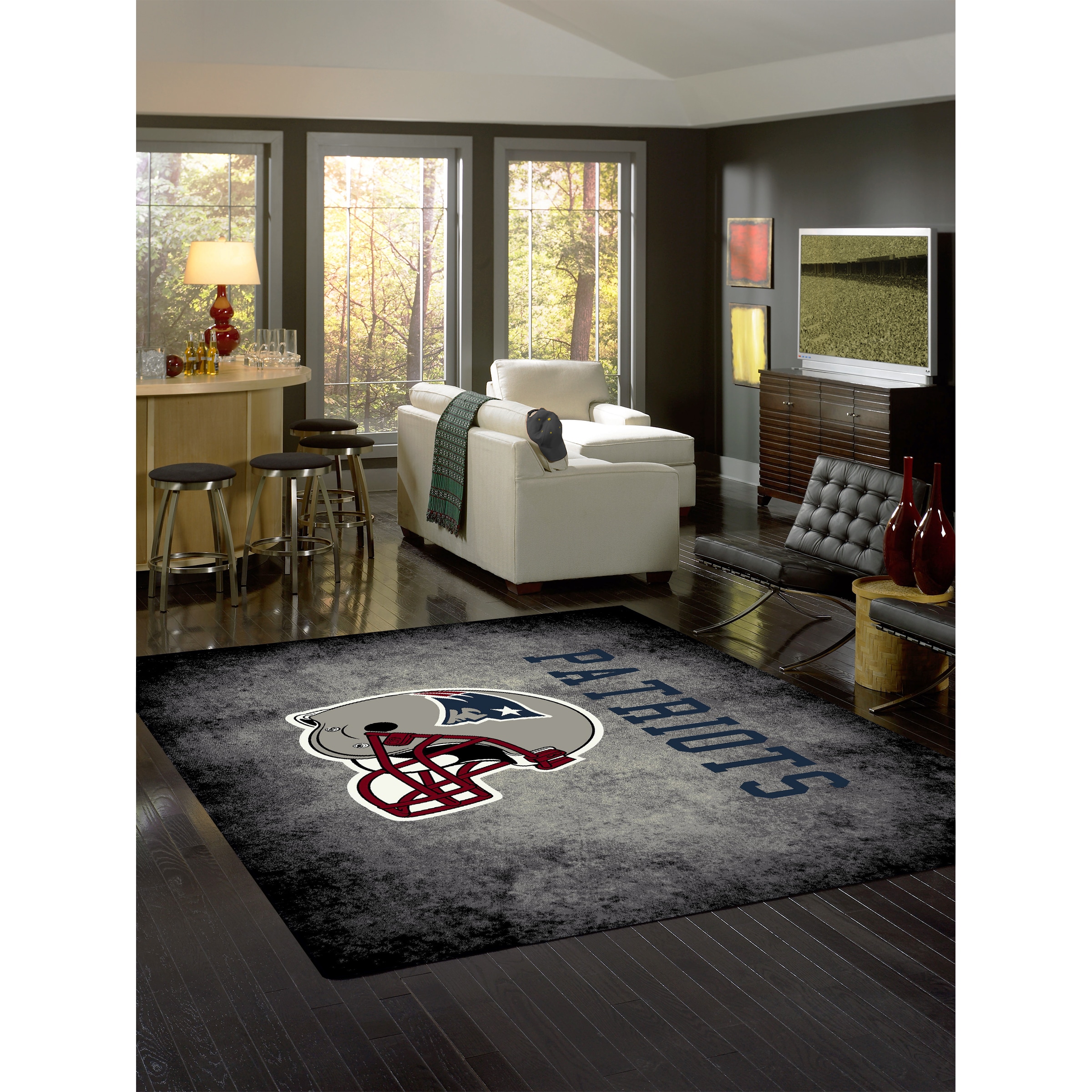 New England Patriots Football Rug