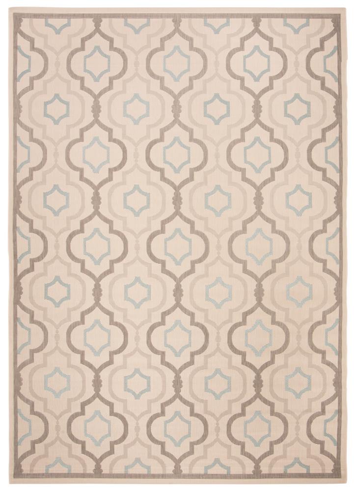 Safavieh CY7938-79A18-9 Courtyard Doubs 9 x 12 (ft) Loomed Polypropylene Beige/Brown Rectangular Indoor/Outdoor Abstract Coastal Area rug